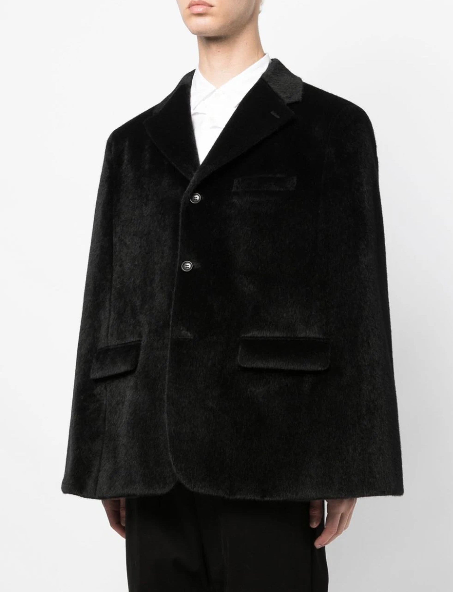 COMME DES GARÇONS HOMME PLUS BLACK CAPE-JACKET