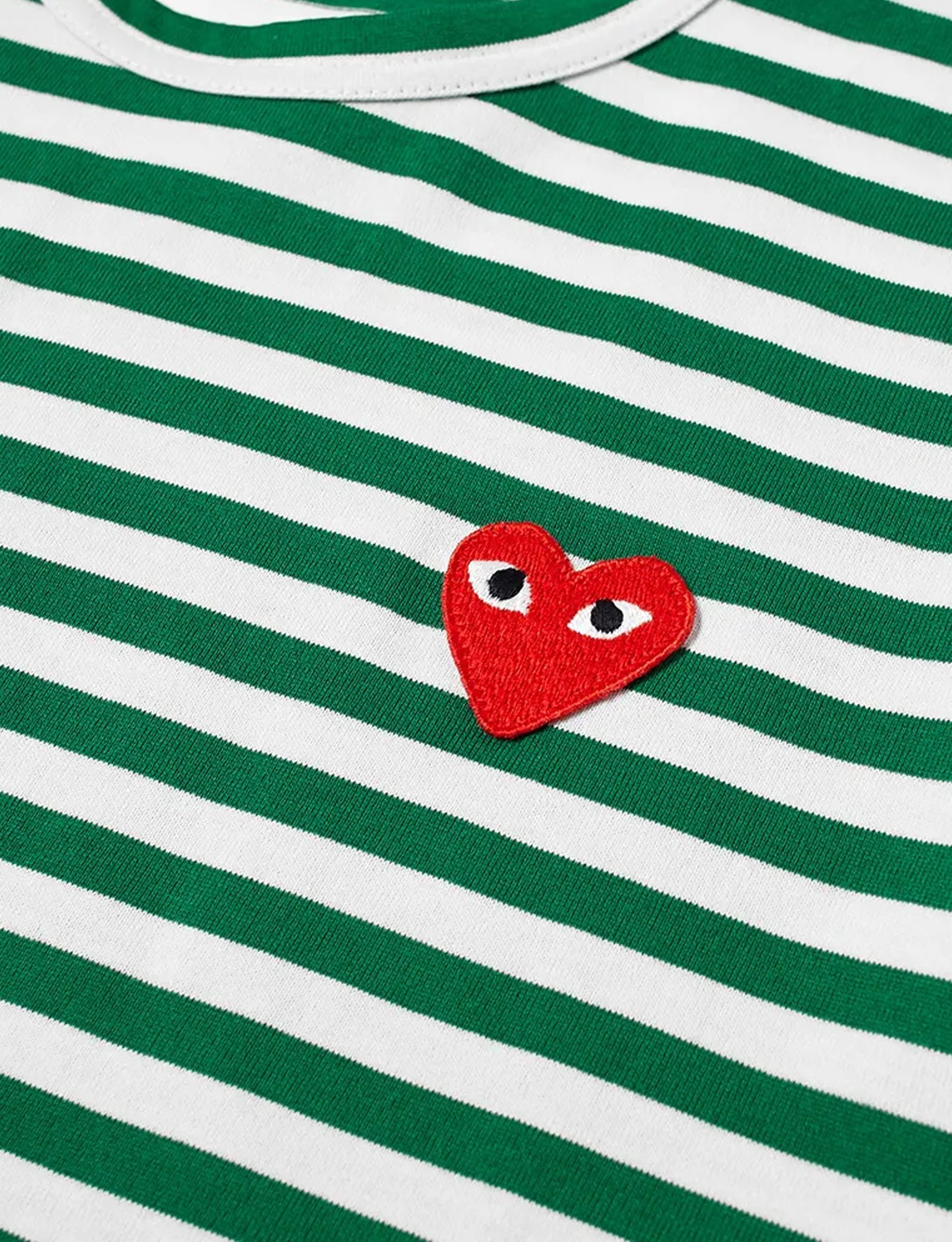 COMME DES GARÇONS PLAY MEN GREEN STRIPES