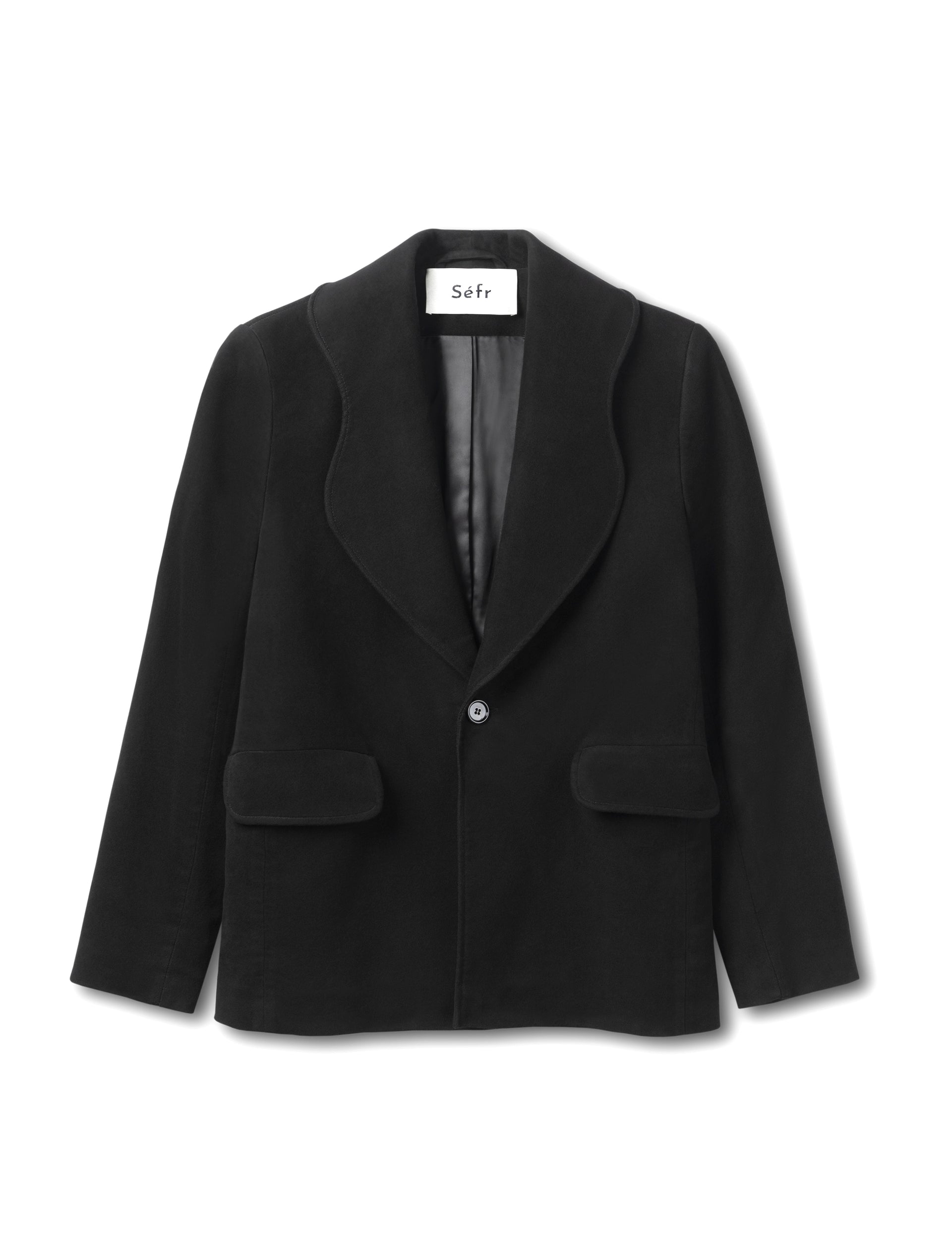 SÉFR PEACE BLAZER BLACK VELOUR