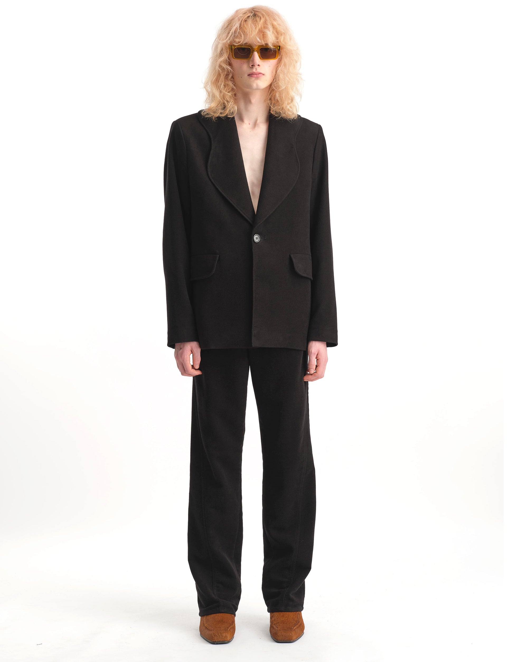 SÉFR PEACE BLAZER BLACK VELOUR