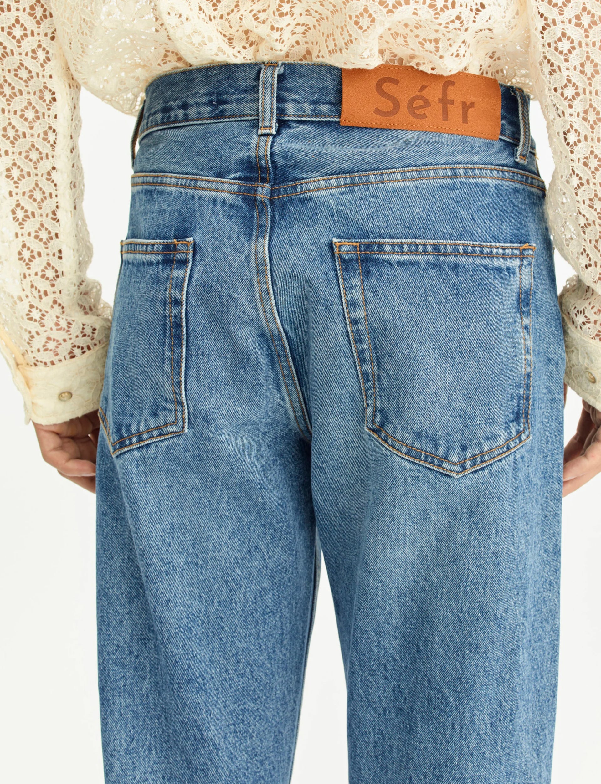 SÉFR STRAIHT CUT JEANS WORN WASH