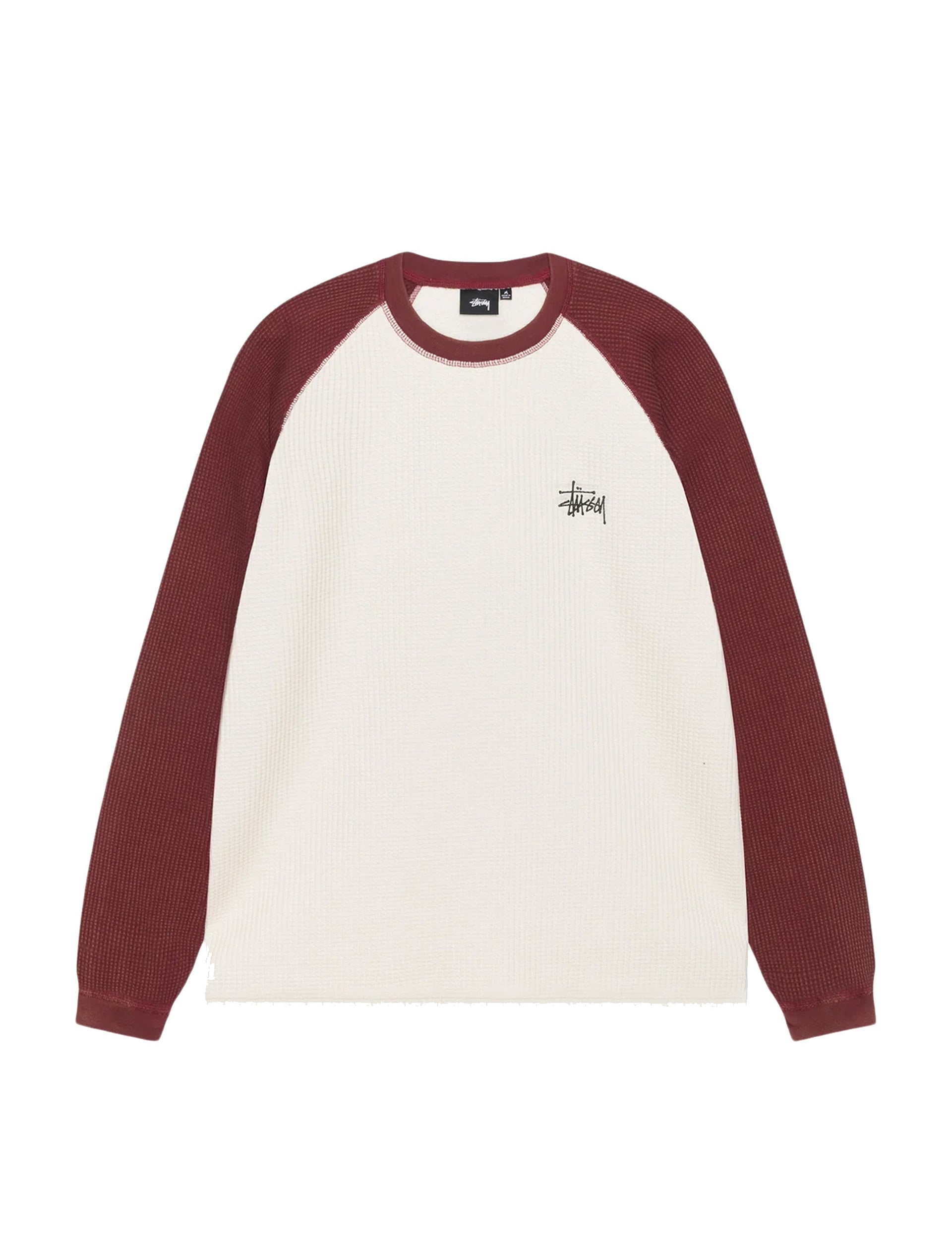 STÜSSY Raglan Thermal 2 Tone OFF WHITE