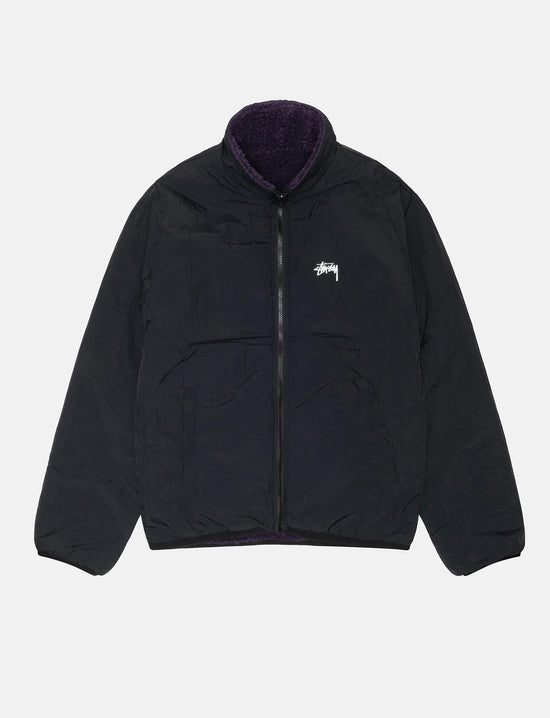 STÜSSY Sherpa Reversible Jacket purple
