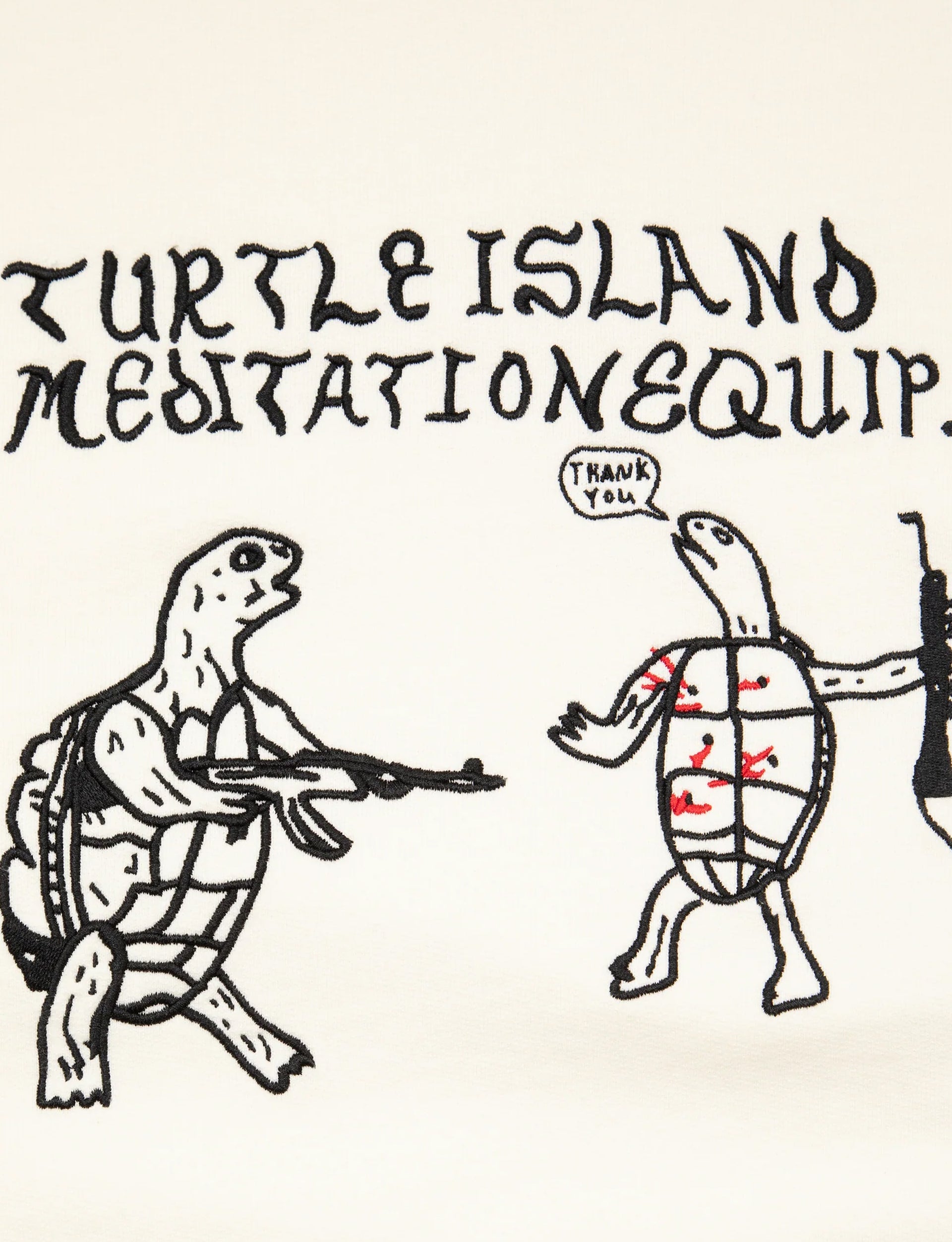 TURTLE ISLAND MEDITATION EQUIPMENT A.K T.I.M.E HOODIE WHITE