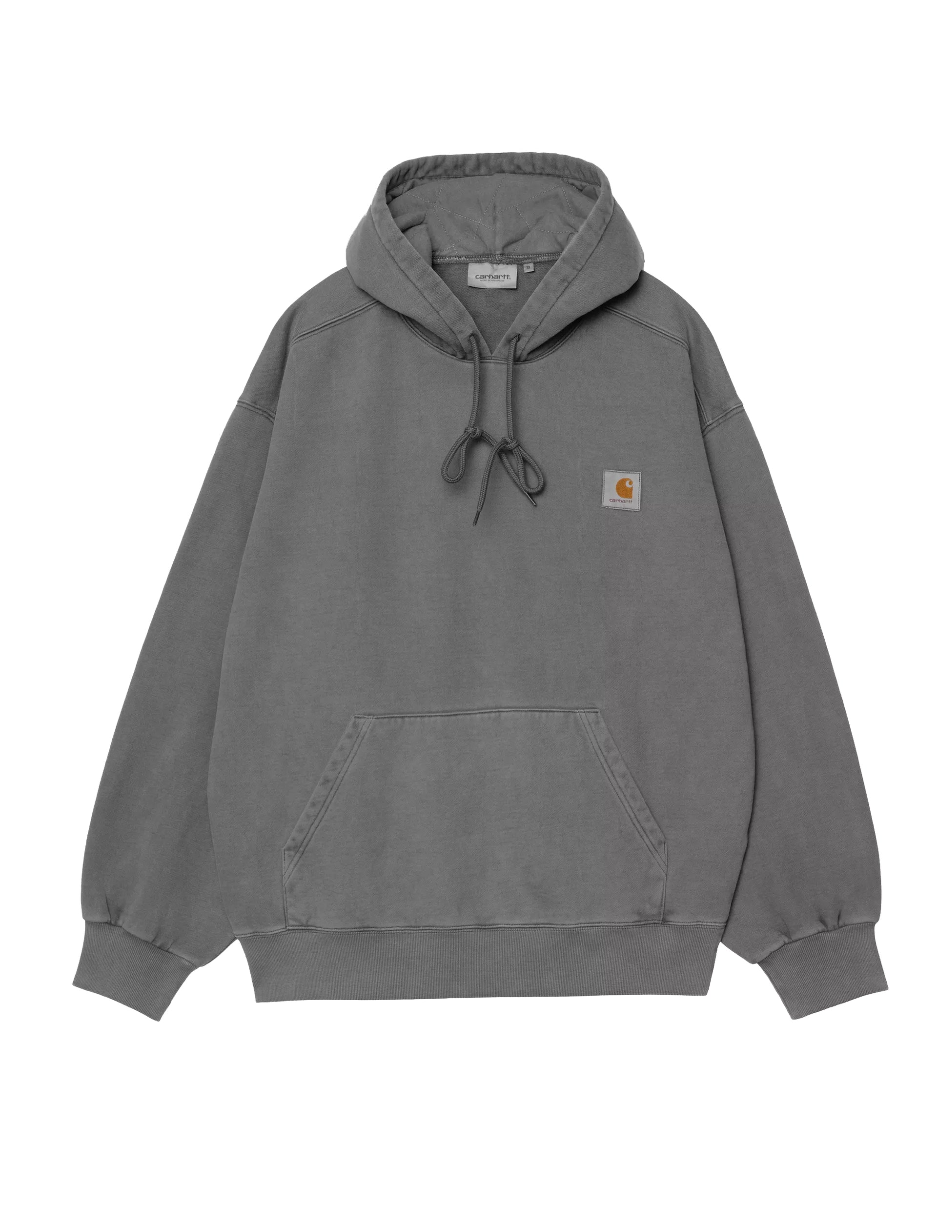 CARHARTT WIP Hooded Vista Sweatshirt Black, Garment dyed