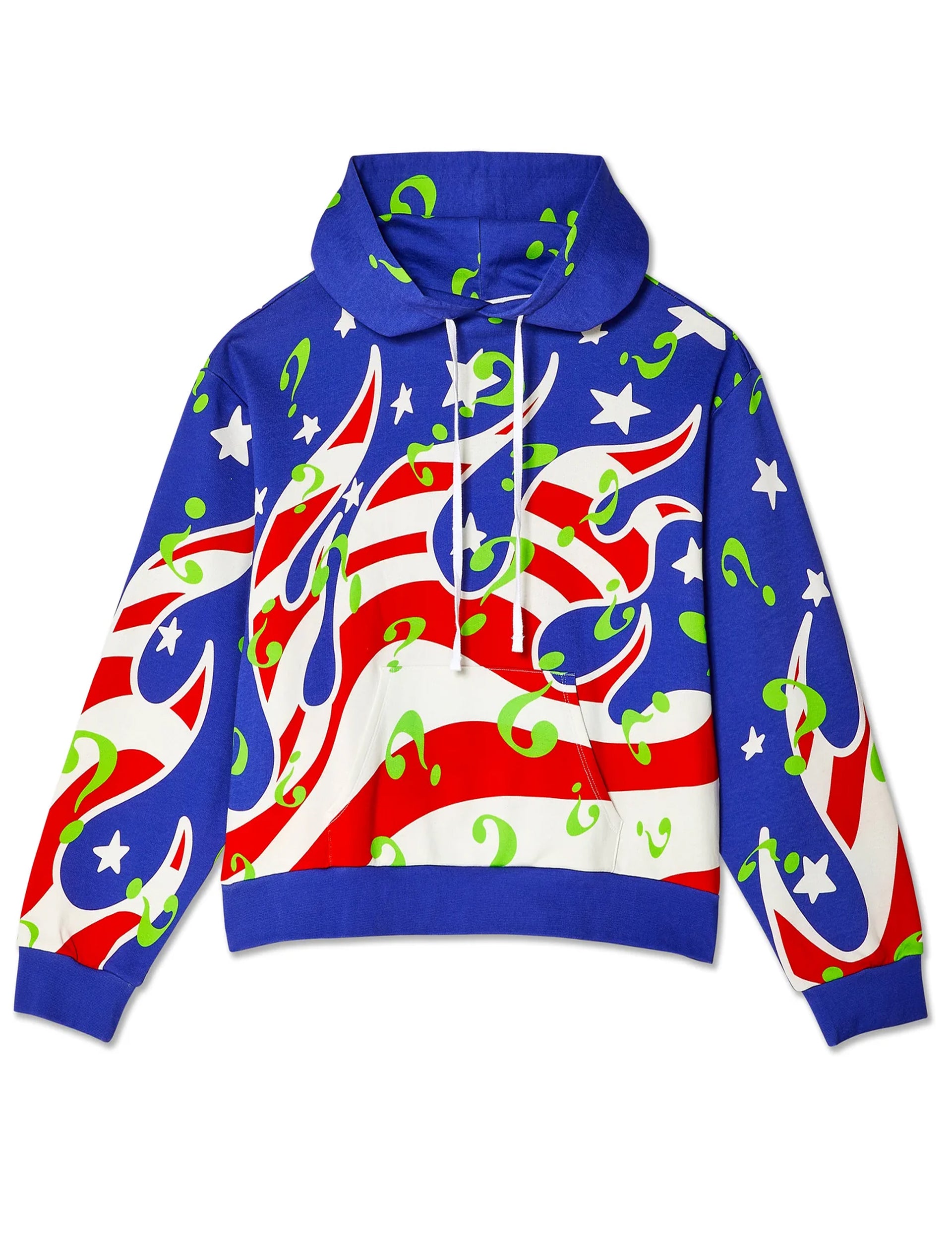 SKY HIGH FARM UNISEX FLAME HOODIE KNIT BLUE