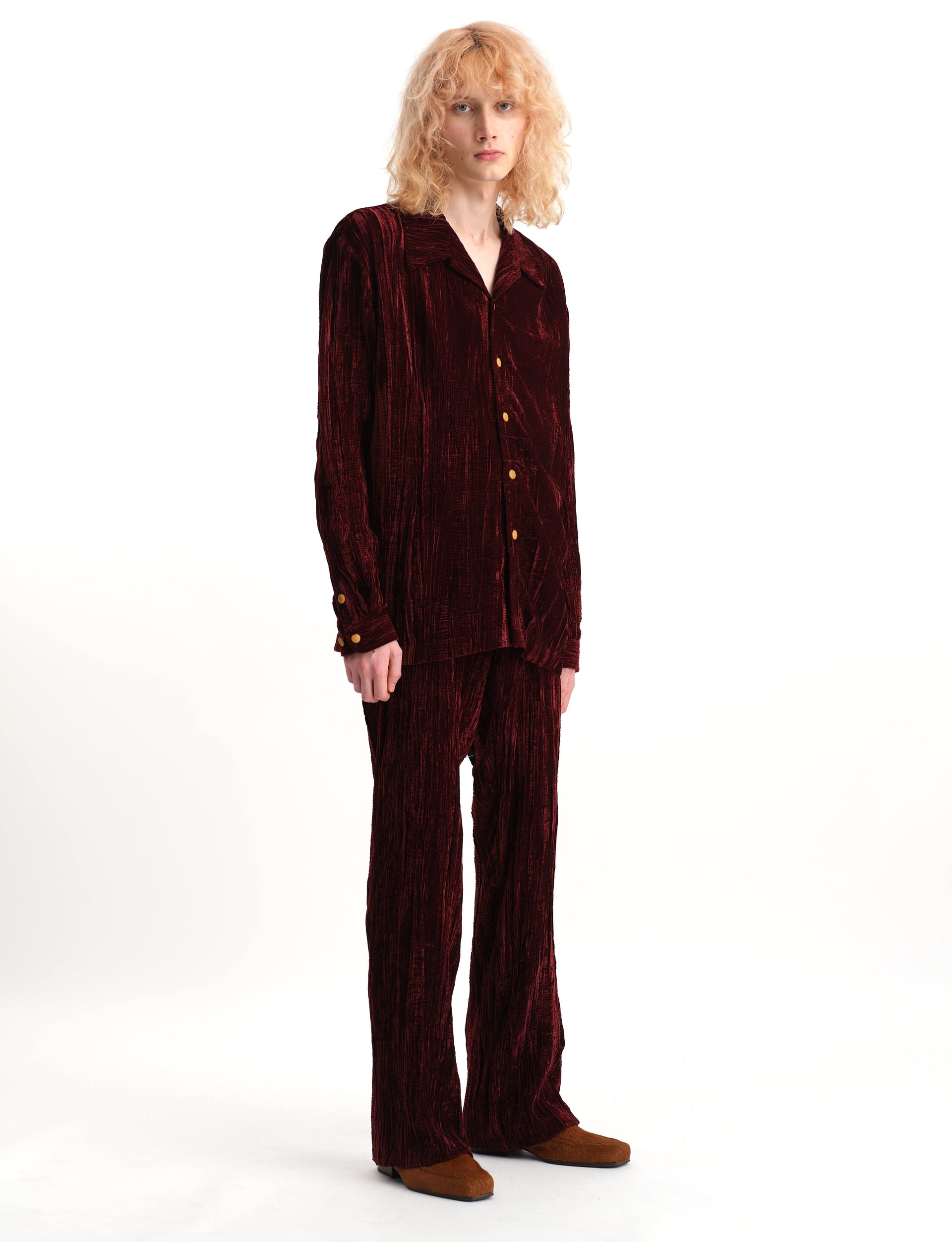 SÉFR LOU SHIRT RED VELVET