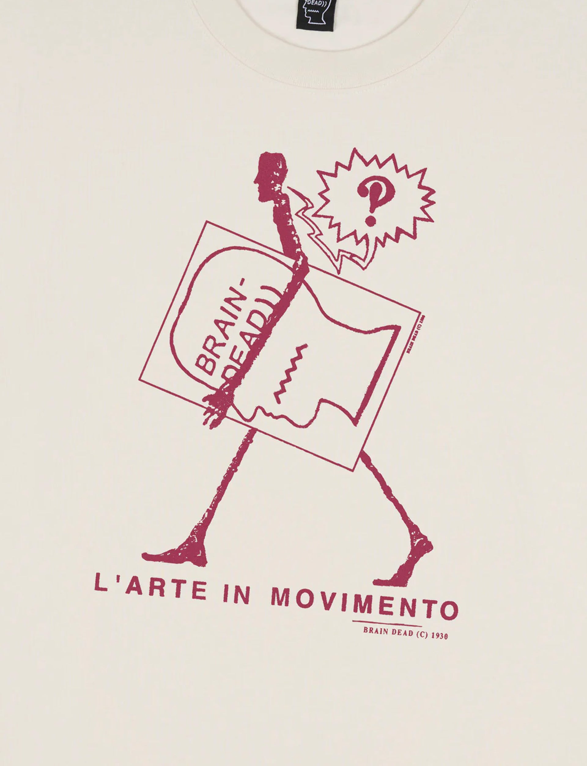 BRAIN DEAD Movimento T-shirt - Cream