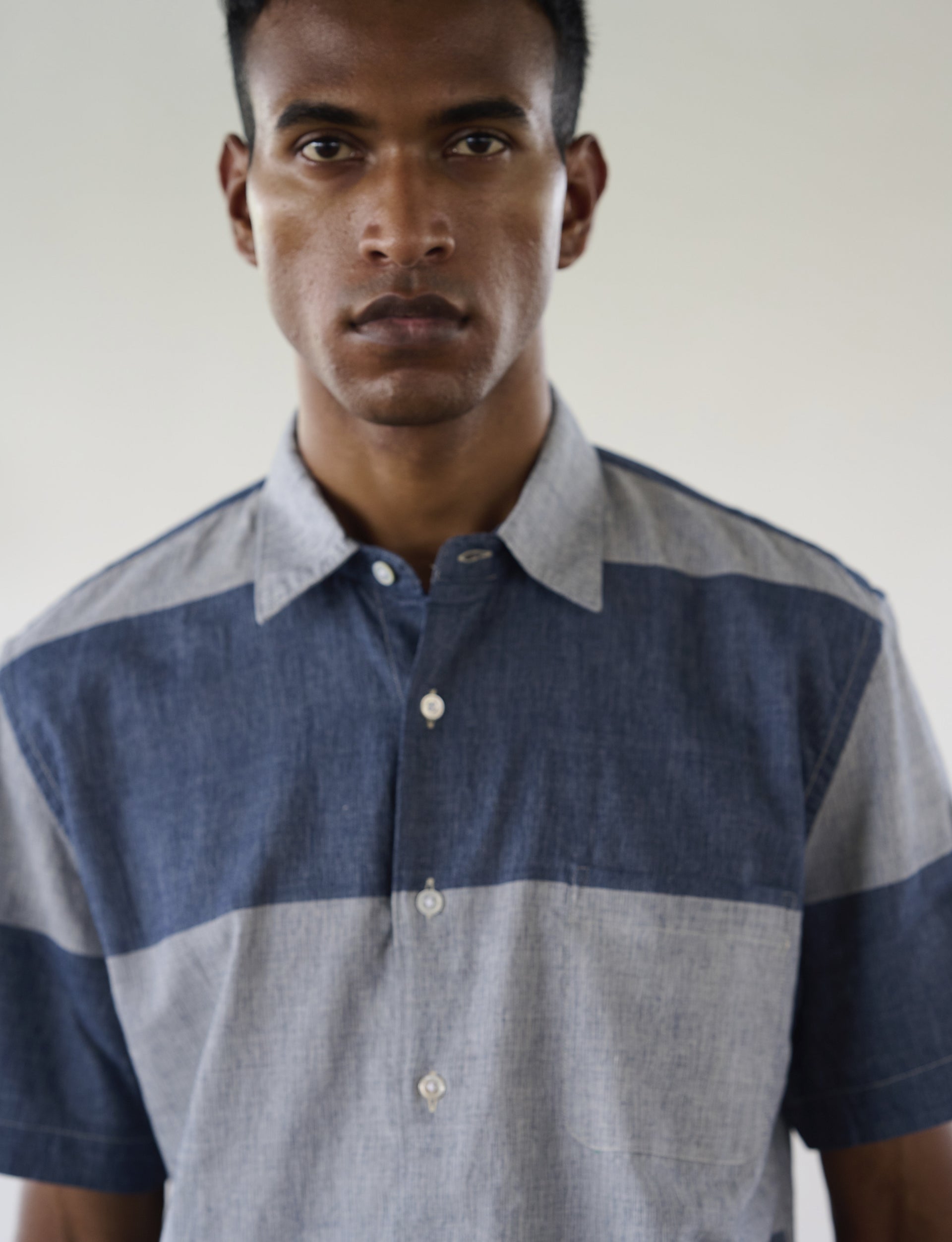 ORIGINAL MADRAS Lax Short Sleeve Shirt Blue