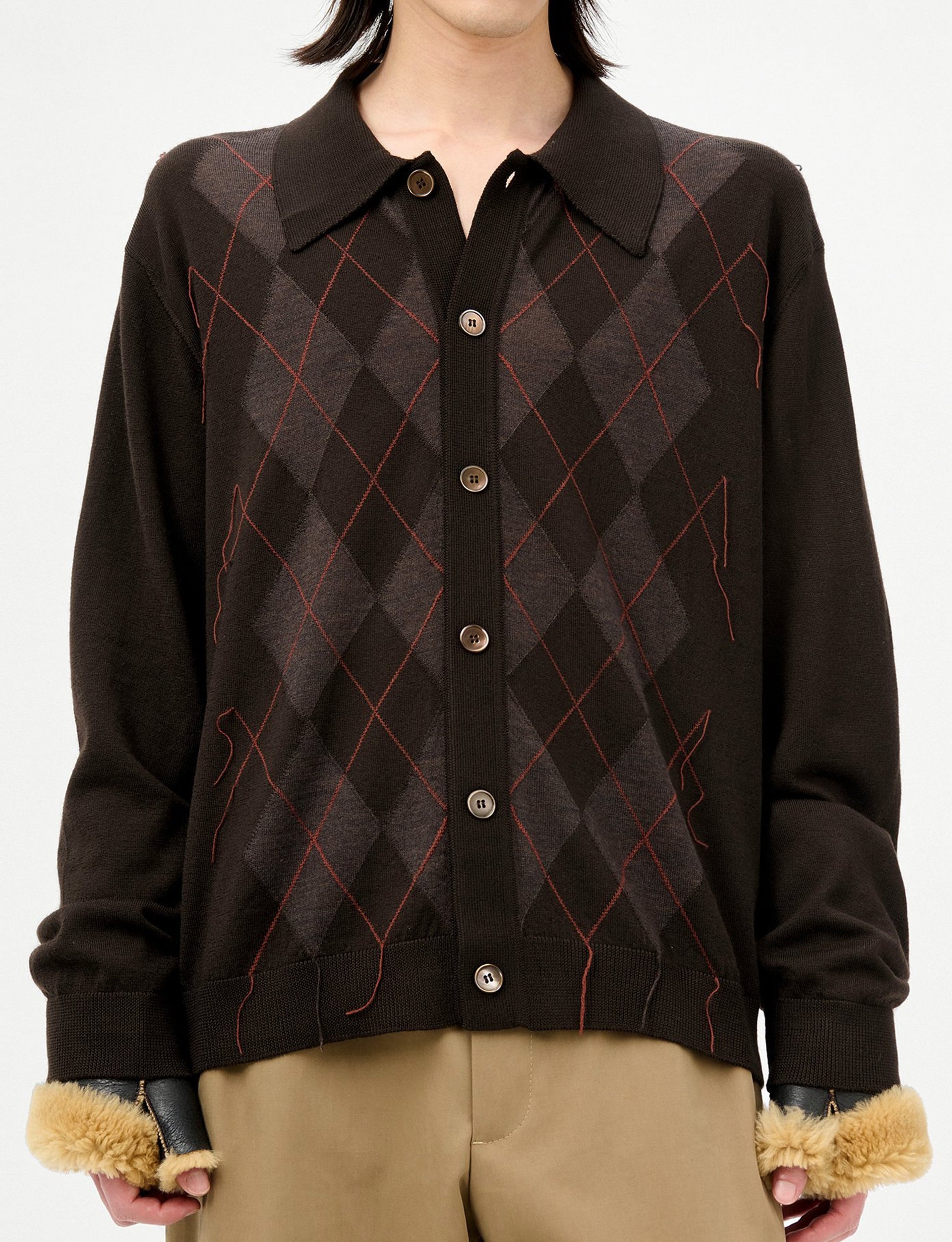 OUR LEGACY EVENIN POLO Pub Argyle Fine Wool