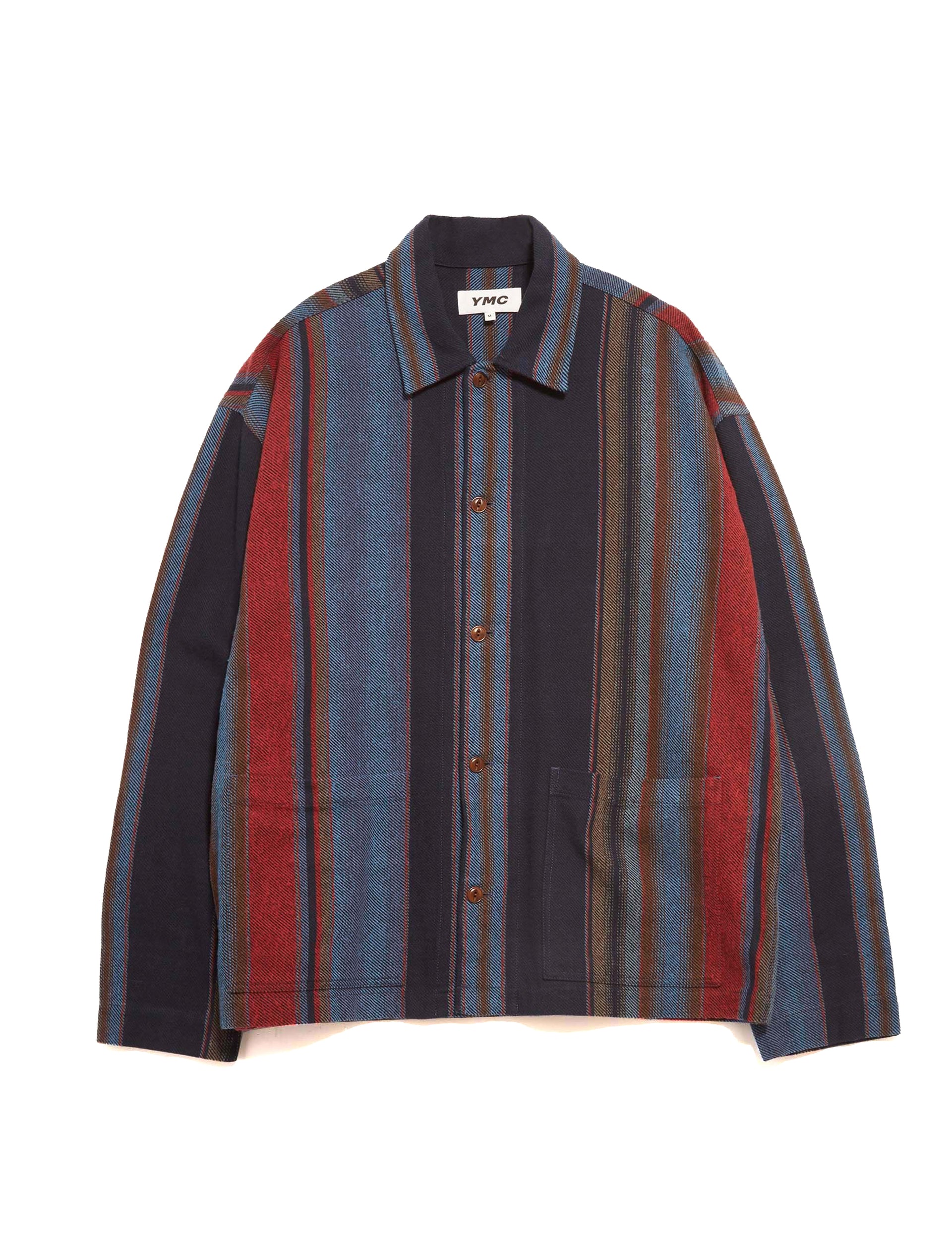 YMC PJ OVERSHIRT BLUE MULTI
