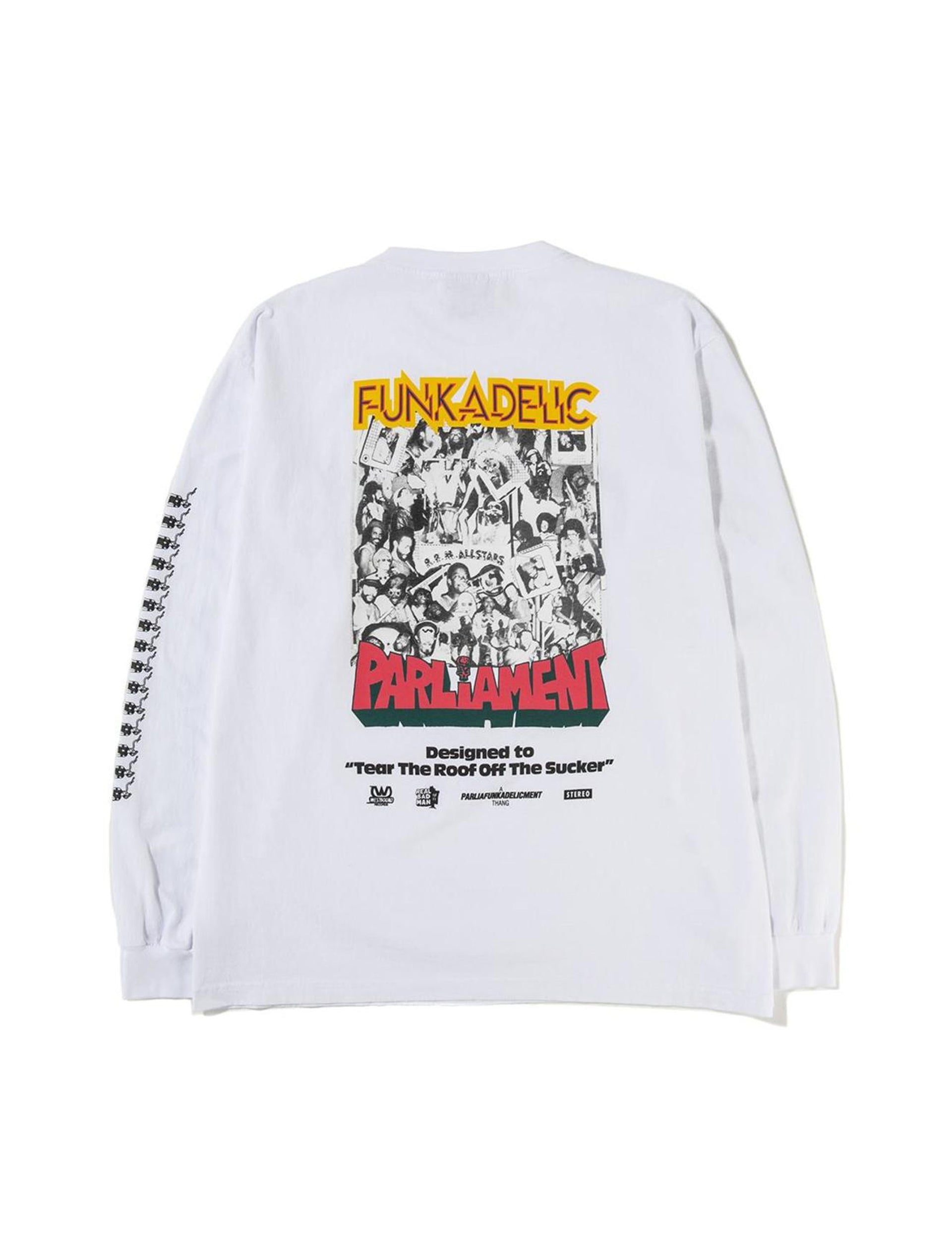 REAL BAD MAN Uncle Jam Tribute Long Sleeve T-shirt - White