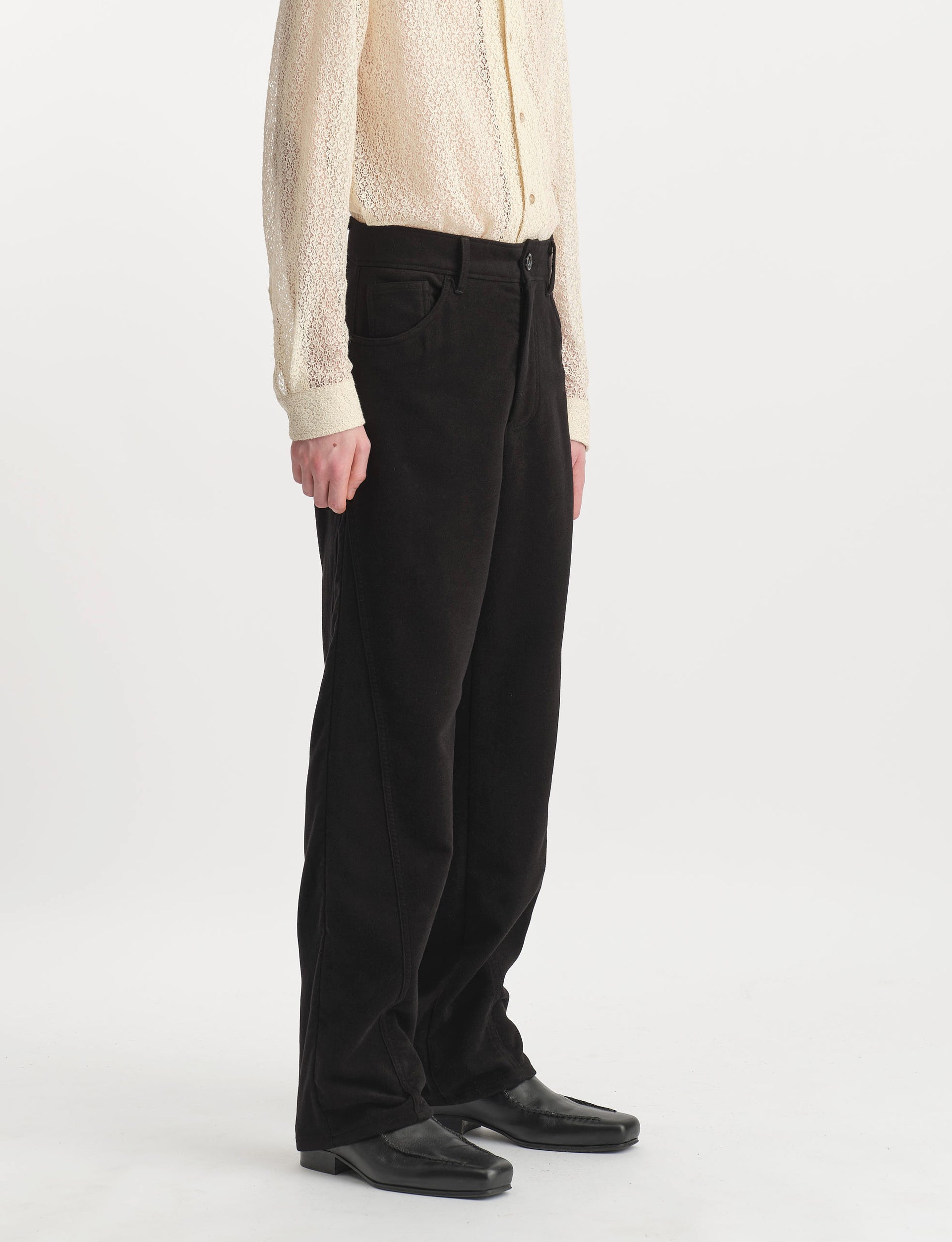 SÉFR SANTANA TROUSER BLACK VELOUR