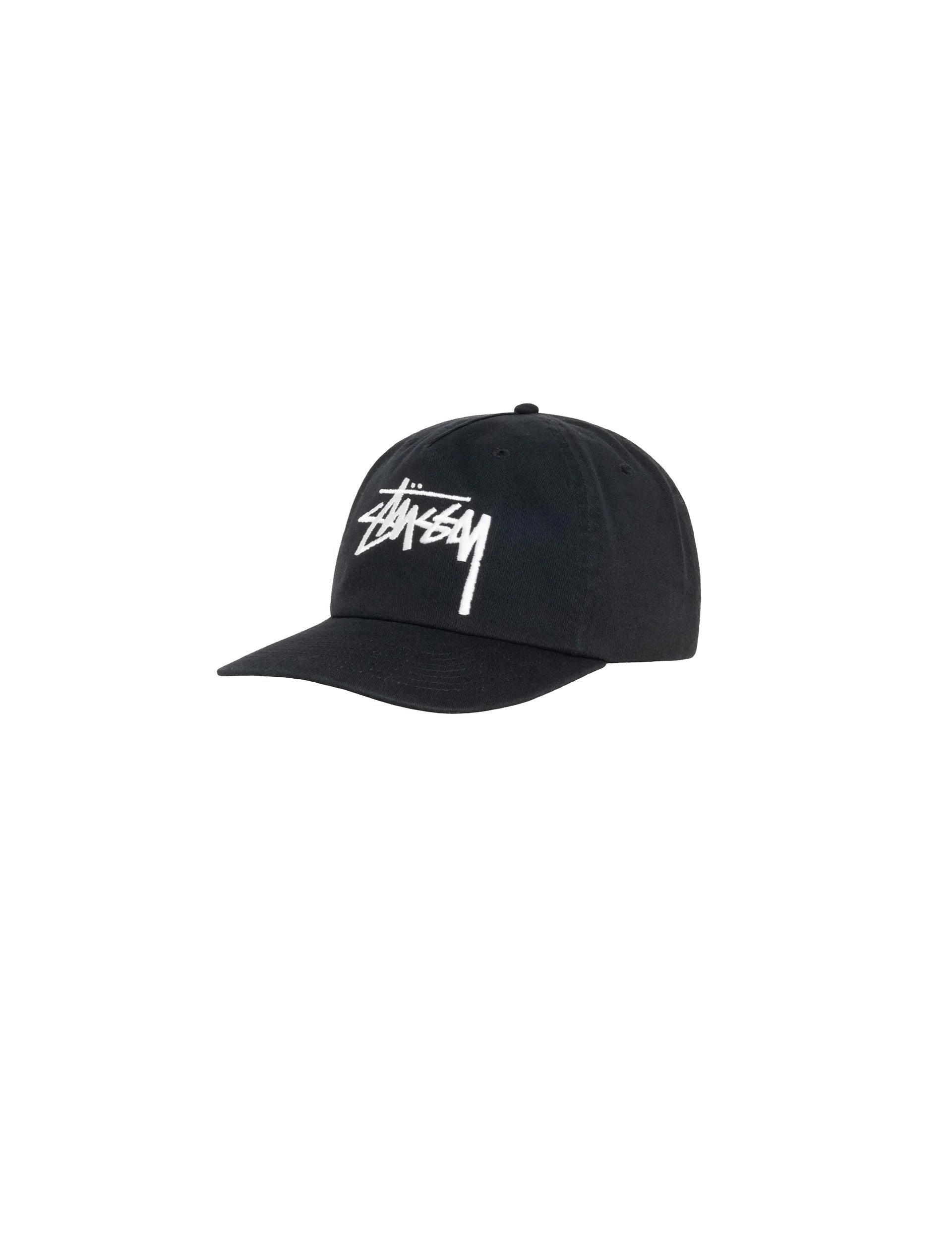 STÜSSY Big Stock Mid Depth Cap shadow black
