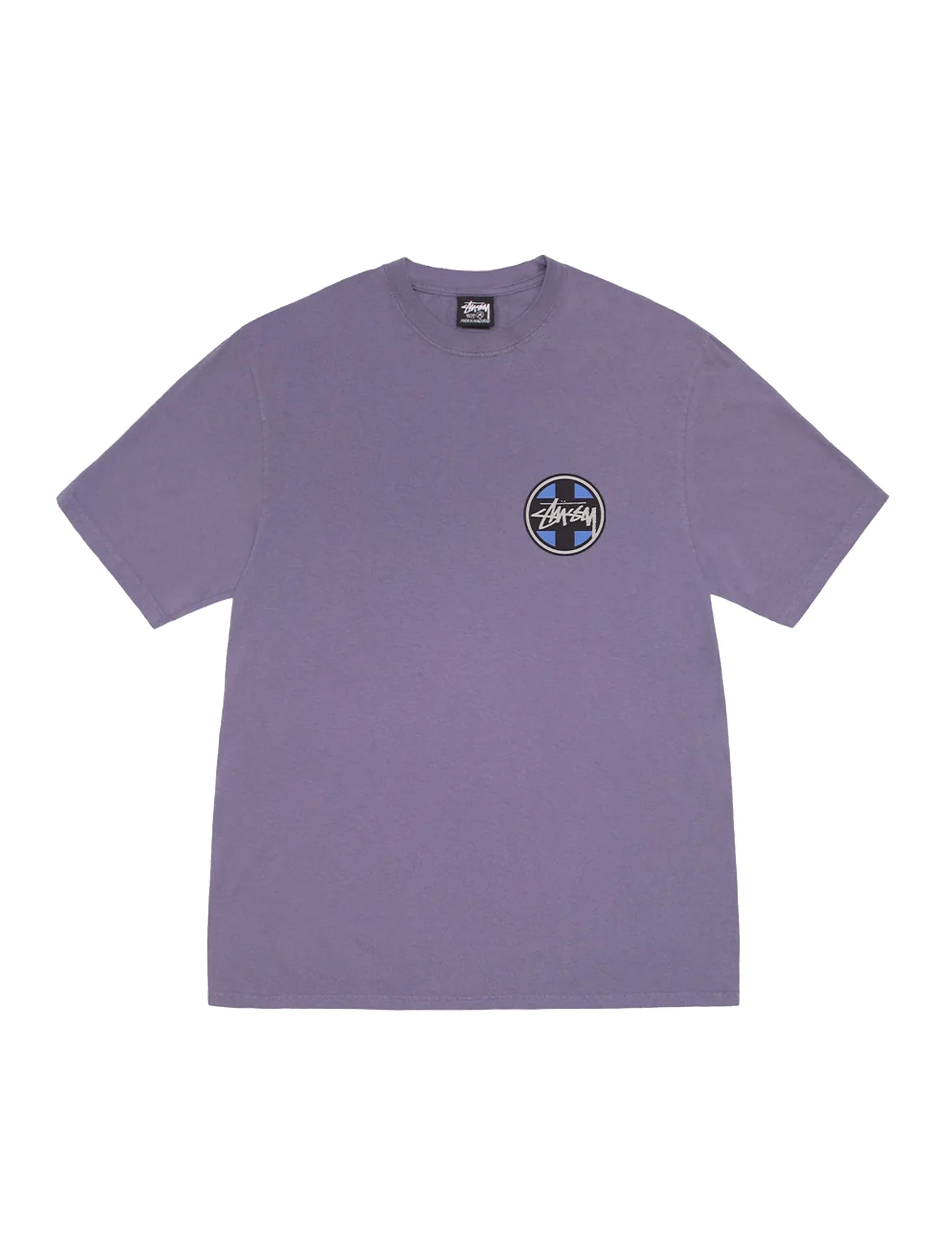STÜSSY Cross Dot Pig. Dyed Tee Grape
