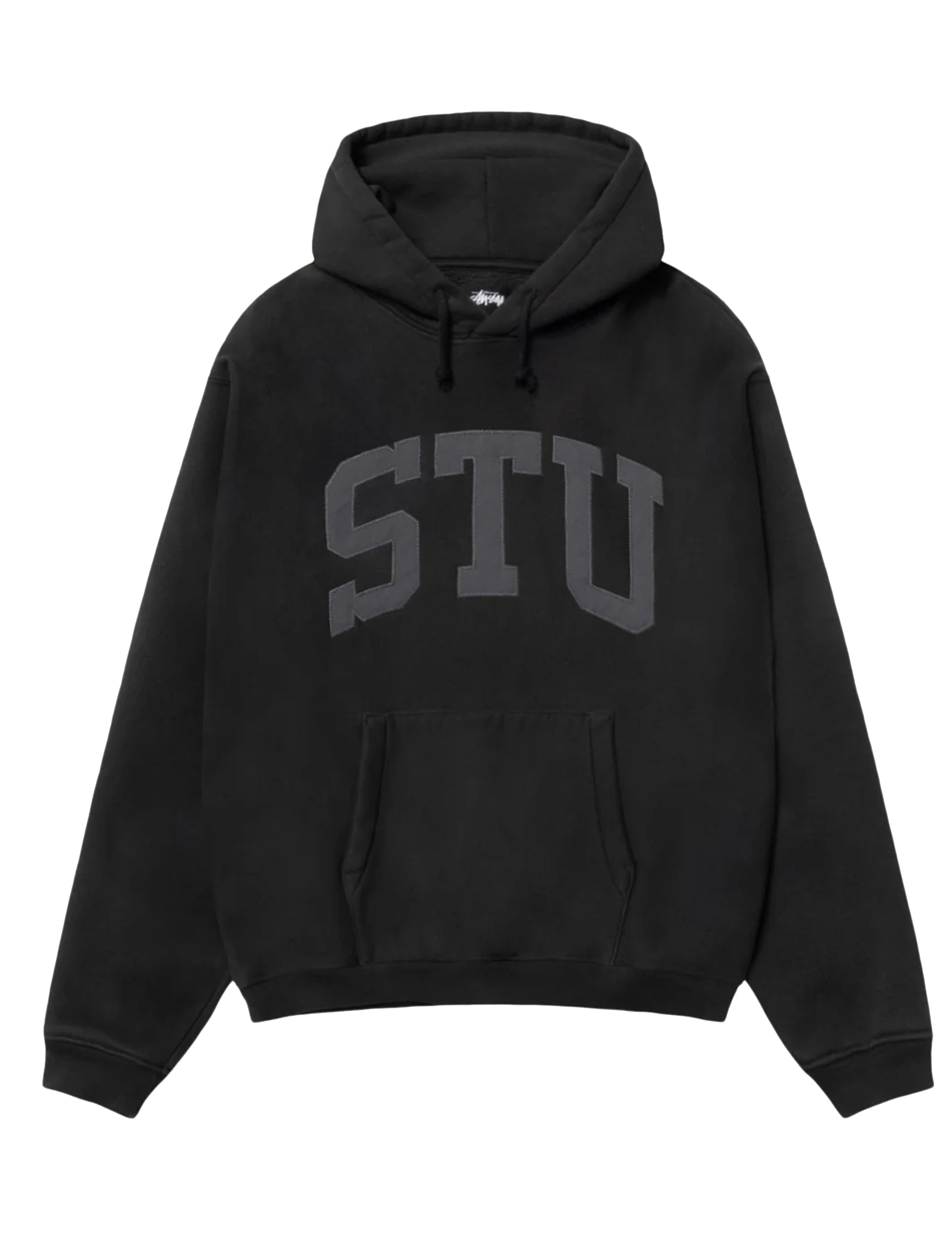 STÜSSY Stu Applique Hood BLACK