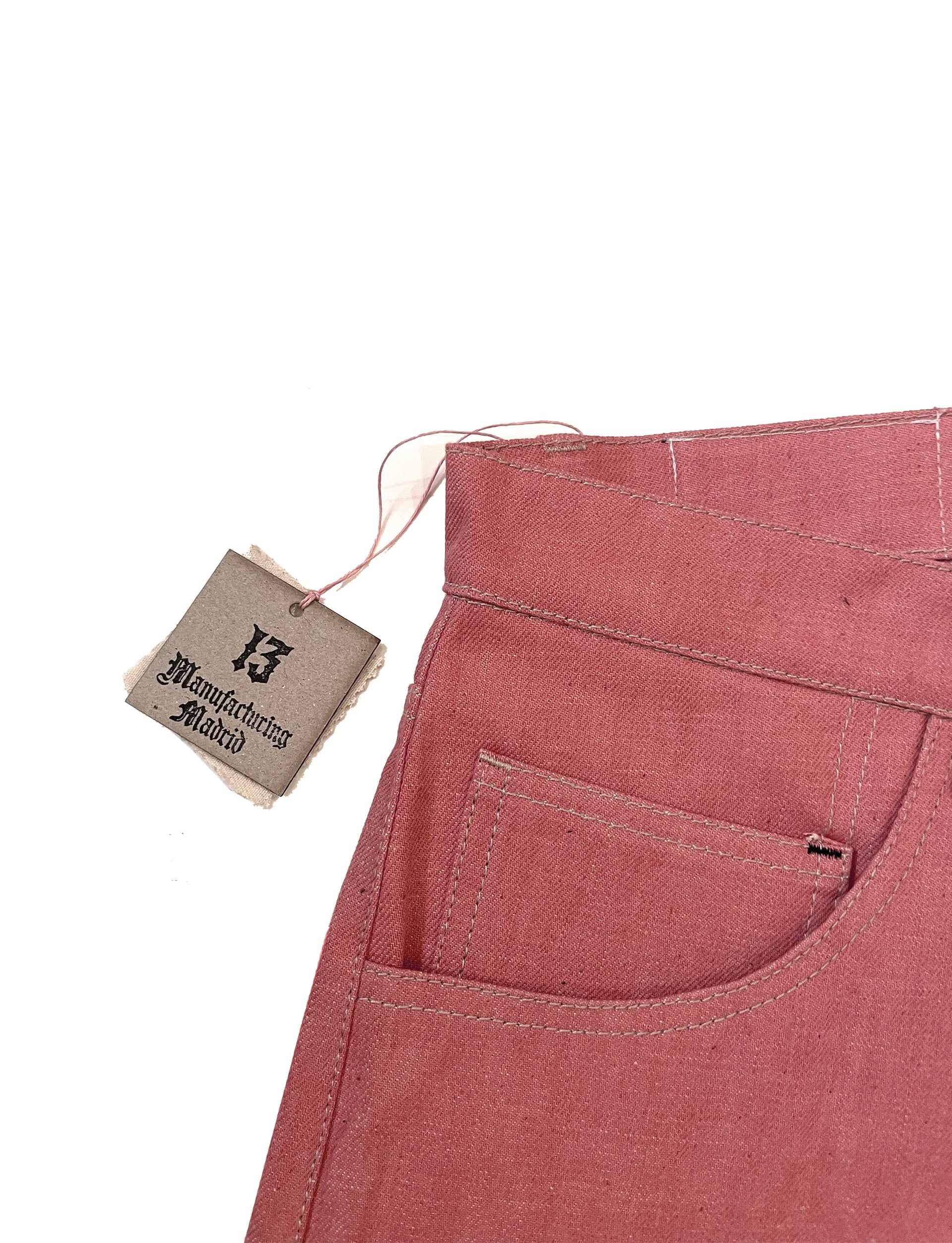 TRECE MANUFACTURING ‘STRAYCAT’ PINK 5pocket short trousers.