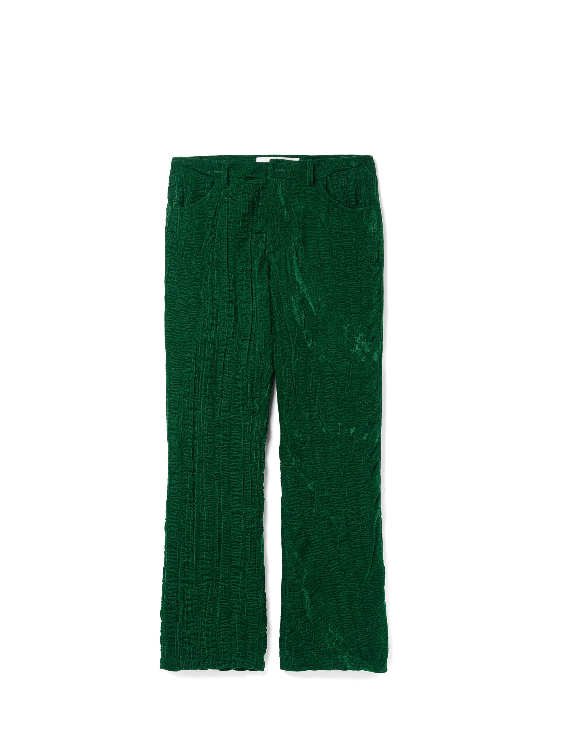 SÉFR MACEO TROUSERS BOTTLE GREEN VELOUR