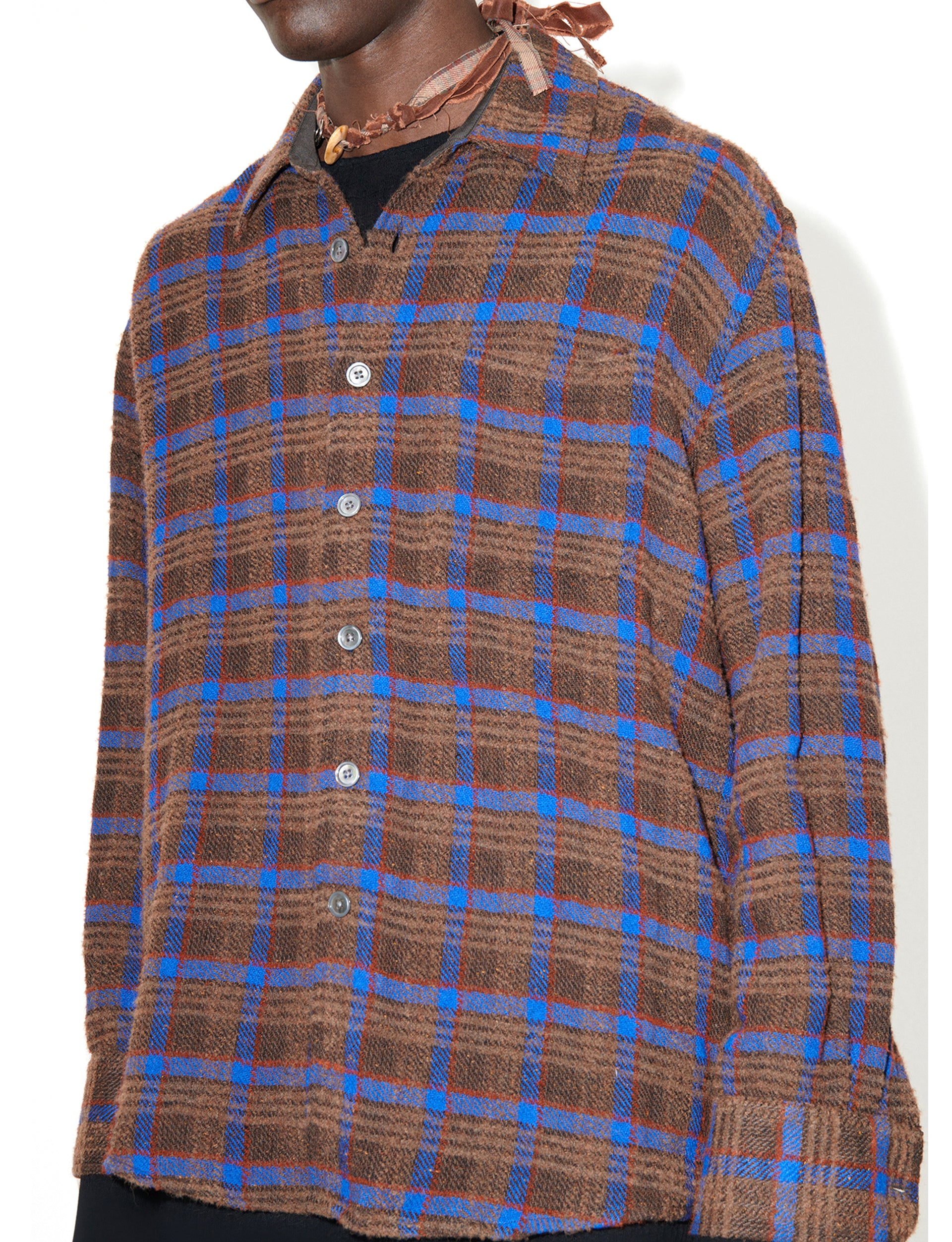 OUR LEGACY ABOVE SHIRT BROWN PANKOW CHECK