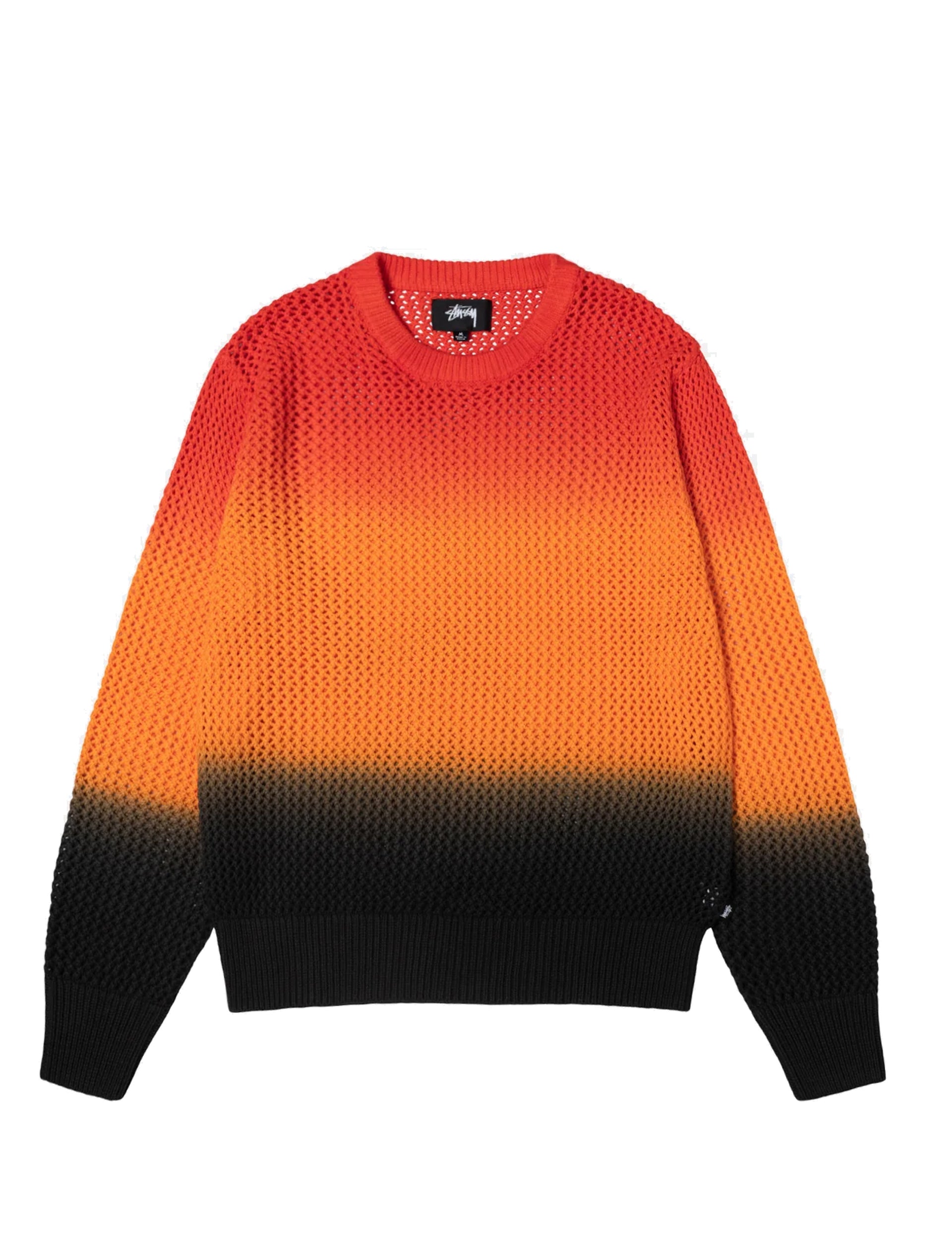 STÜSSY PIGMENT DYED LOOSE GAUGE SWEATER LAVA