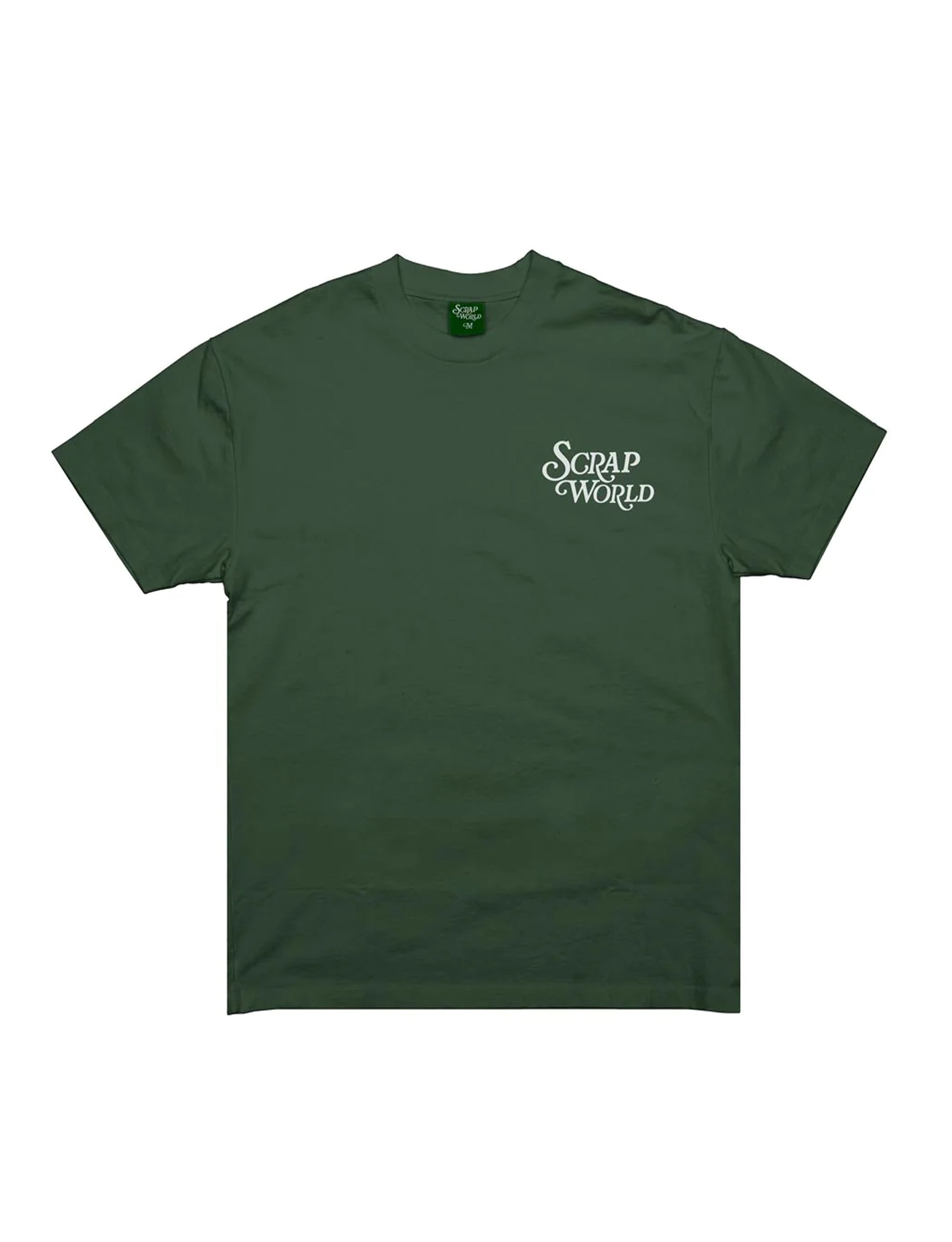 SCRAP WORLD LOGO TEE FOREST GREEN