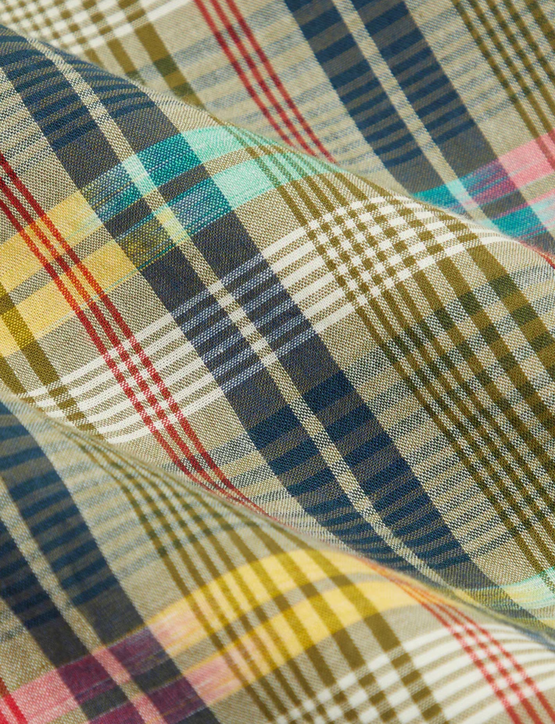 ORIGINAL MADRAS CLASSIC BUTTON DOWN COLLAR LONG SLEEVE SHIRT STANDARD IKAT MADRAS CHECK