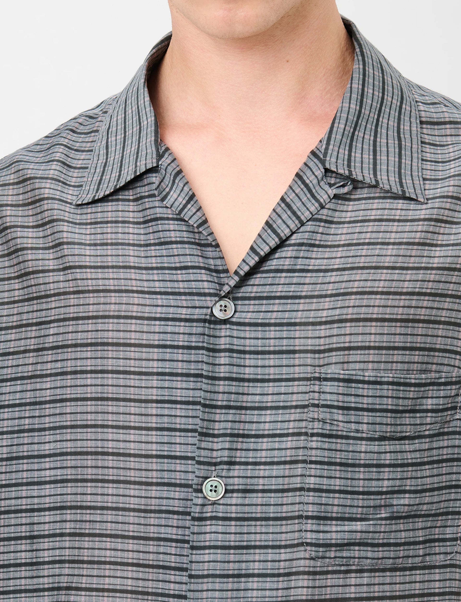 OUR LEGACY HEUSEN SHIRT SHORTSLEEVE Picnic Check Cotton Sik