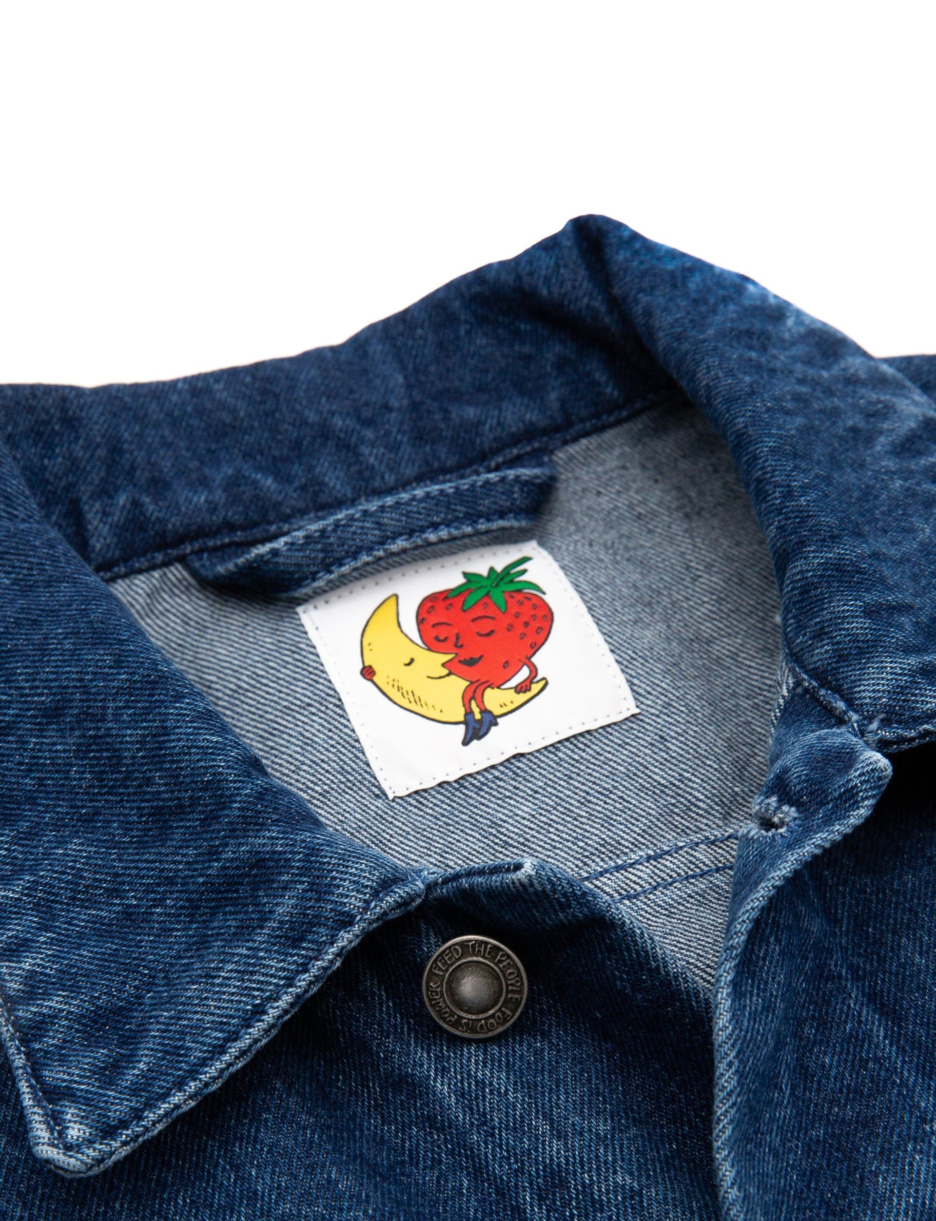 SKY HIGH FARM UNISEX PERENNIAL LOGO DENIM TRUCKER JACKET WOVEN DENIM