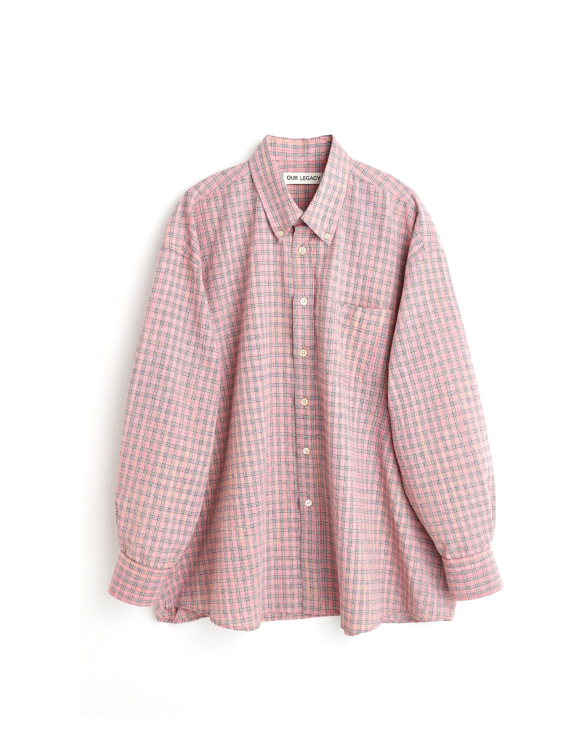 OUR LEGACY BORROWED BD SHIRT Pink Kimbe Check