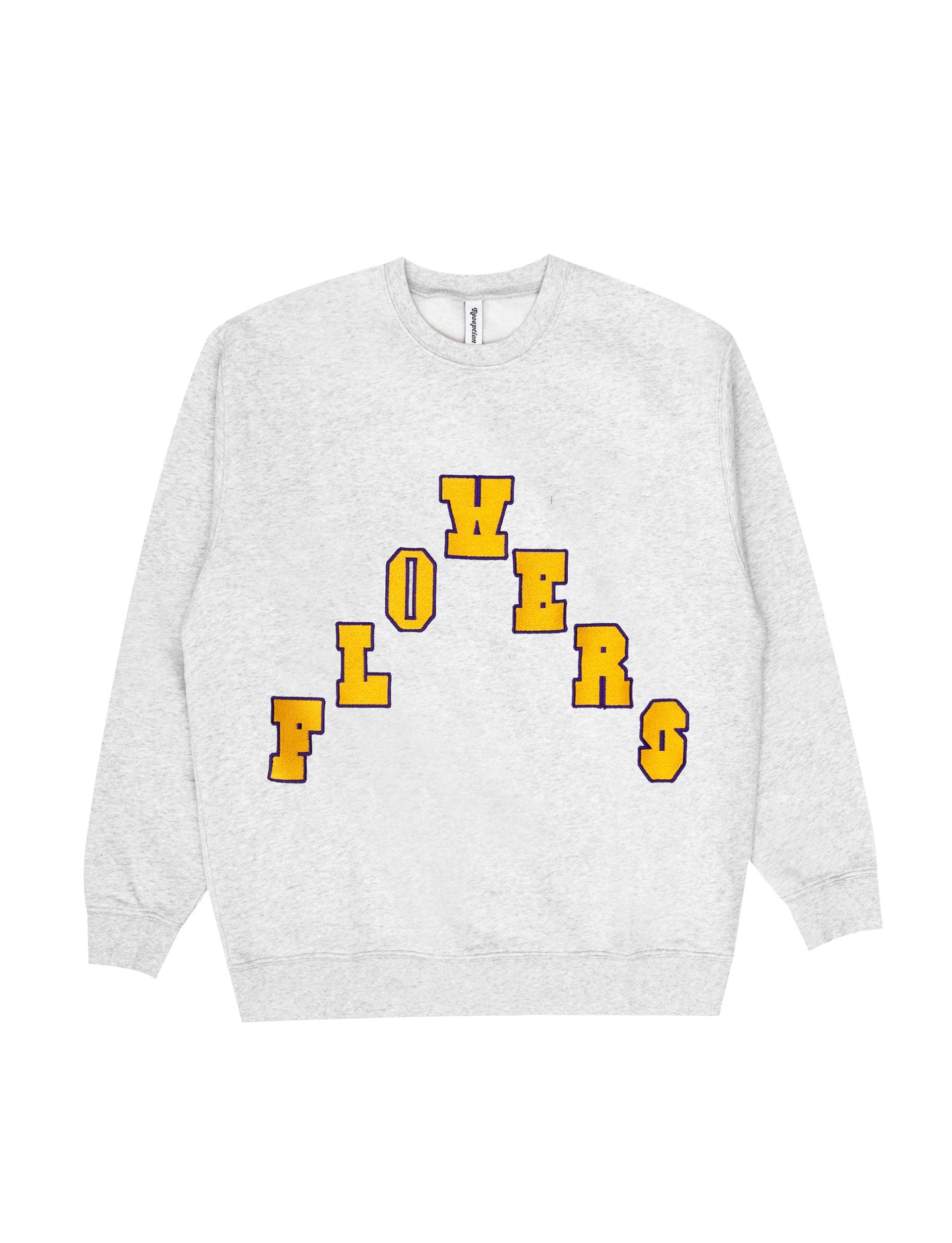 RECEPTION CLOTHING CLUB SWEAT FLOWERS COTTON FLEECE GREY