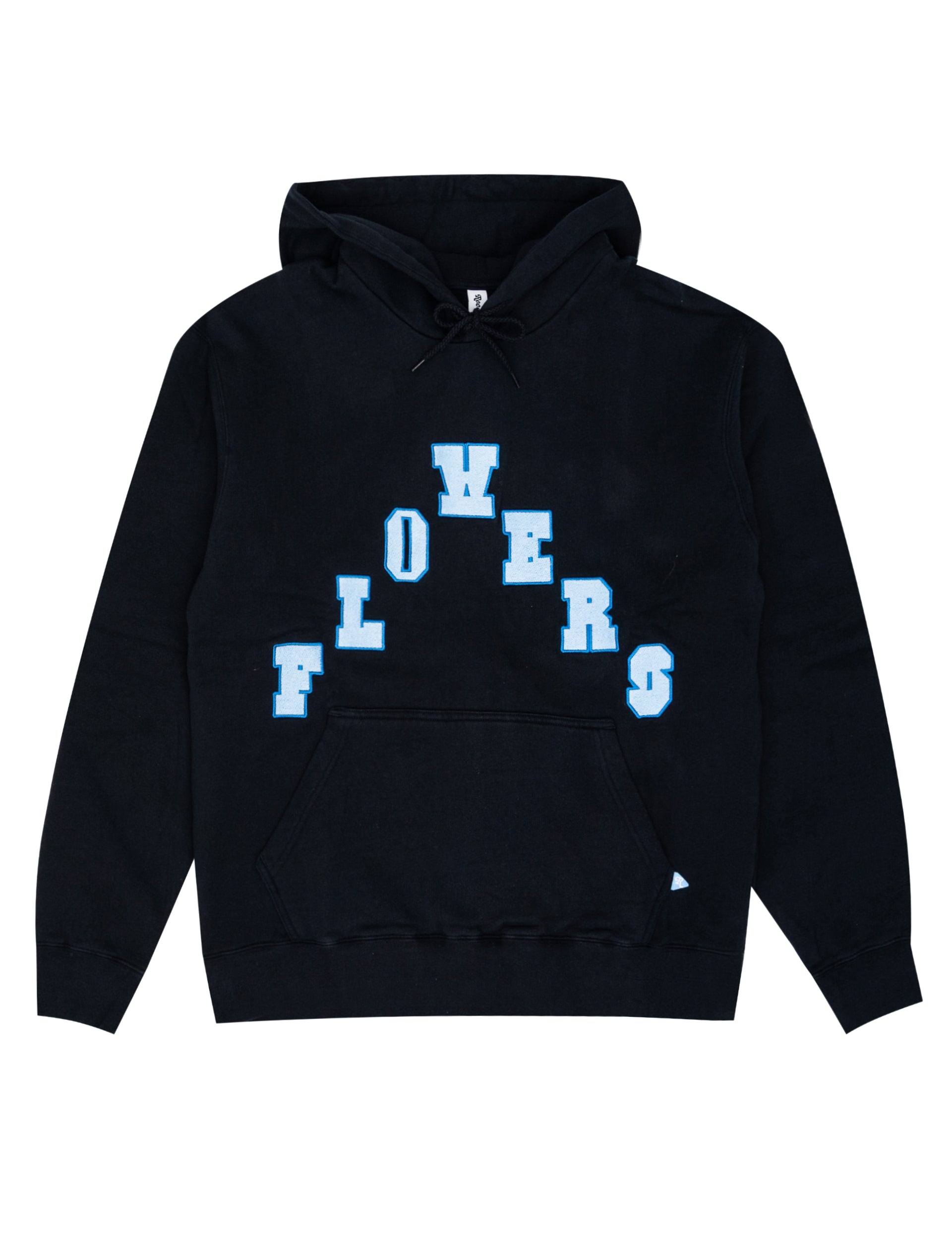 RECEPTION CLOTHING HOODED SWEAT FLOWERS COTTON FLEECE NAVY