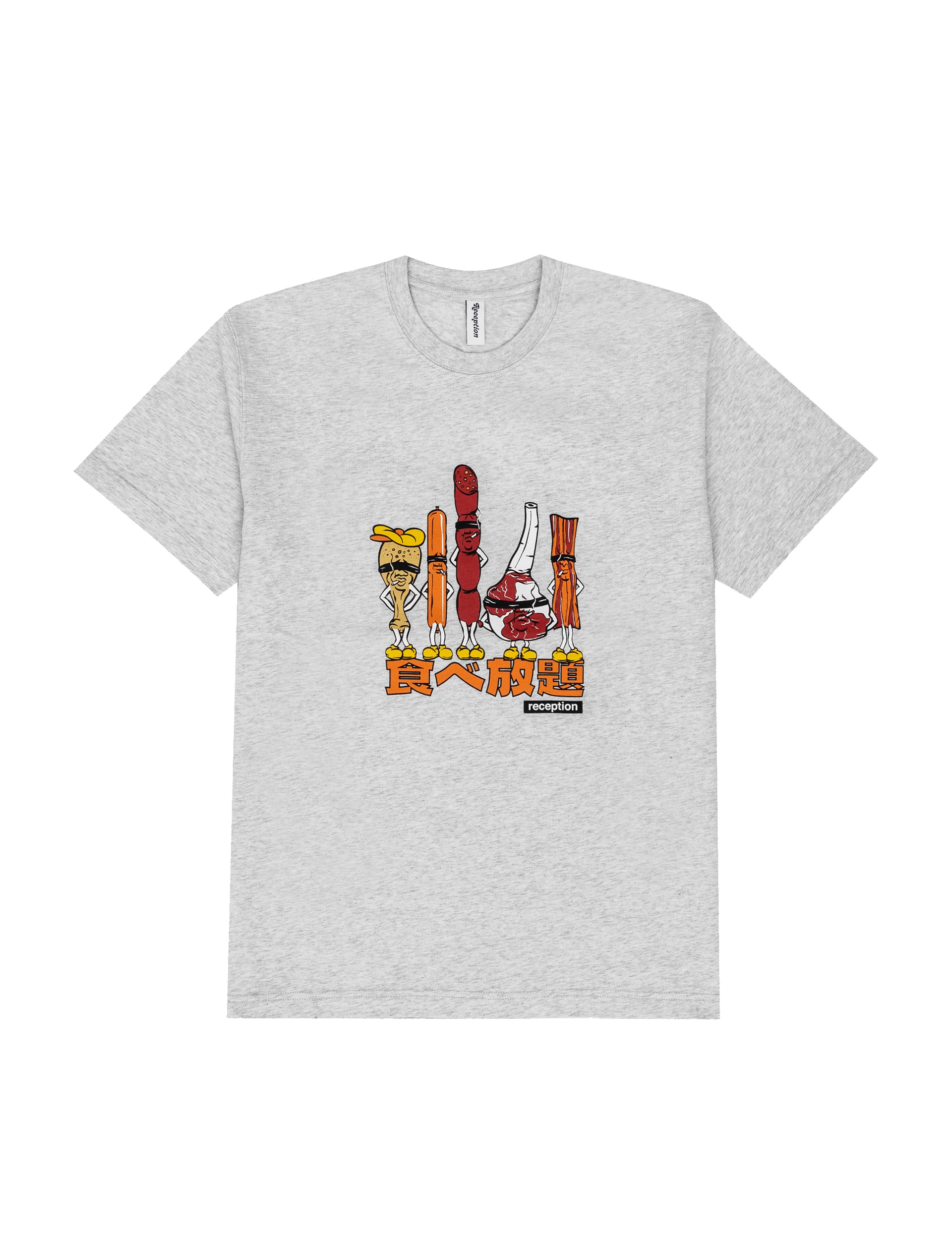 RECEPTION CLOTHING SS TEE AYCE COTTON SINGLE JERSEY LIGHT ATHLETIC GREY