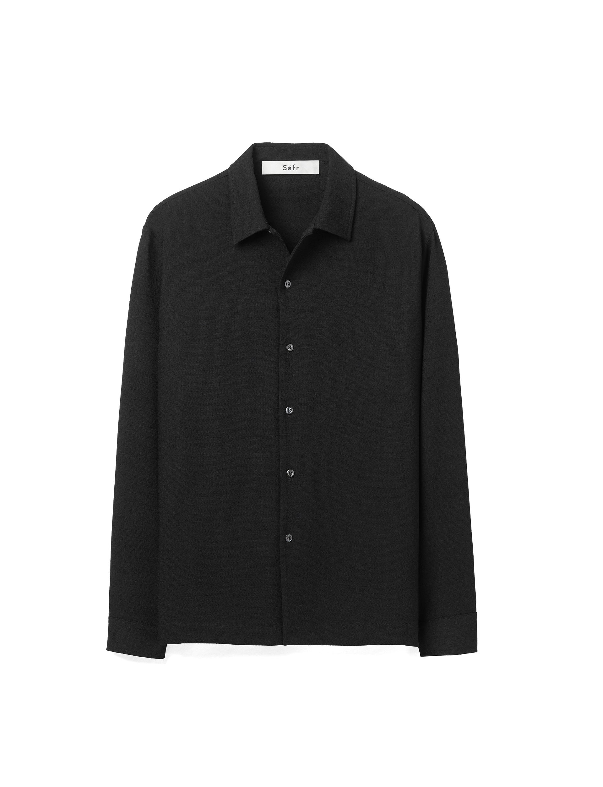 SÉFR RAMPOUA SHIRT BLACK CREPE