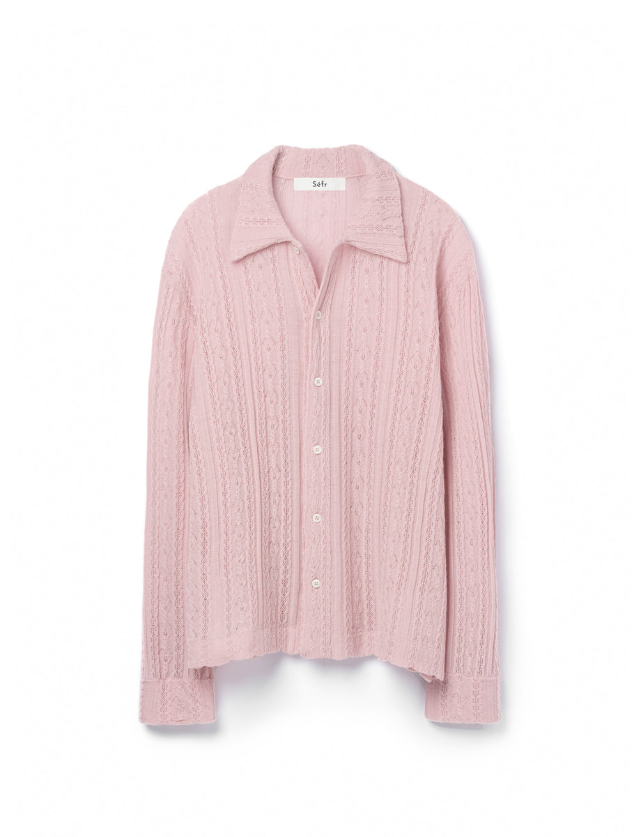 SÉFR RIKU SHIRT FINE LAVENDEL MERINO - minishopmadrid