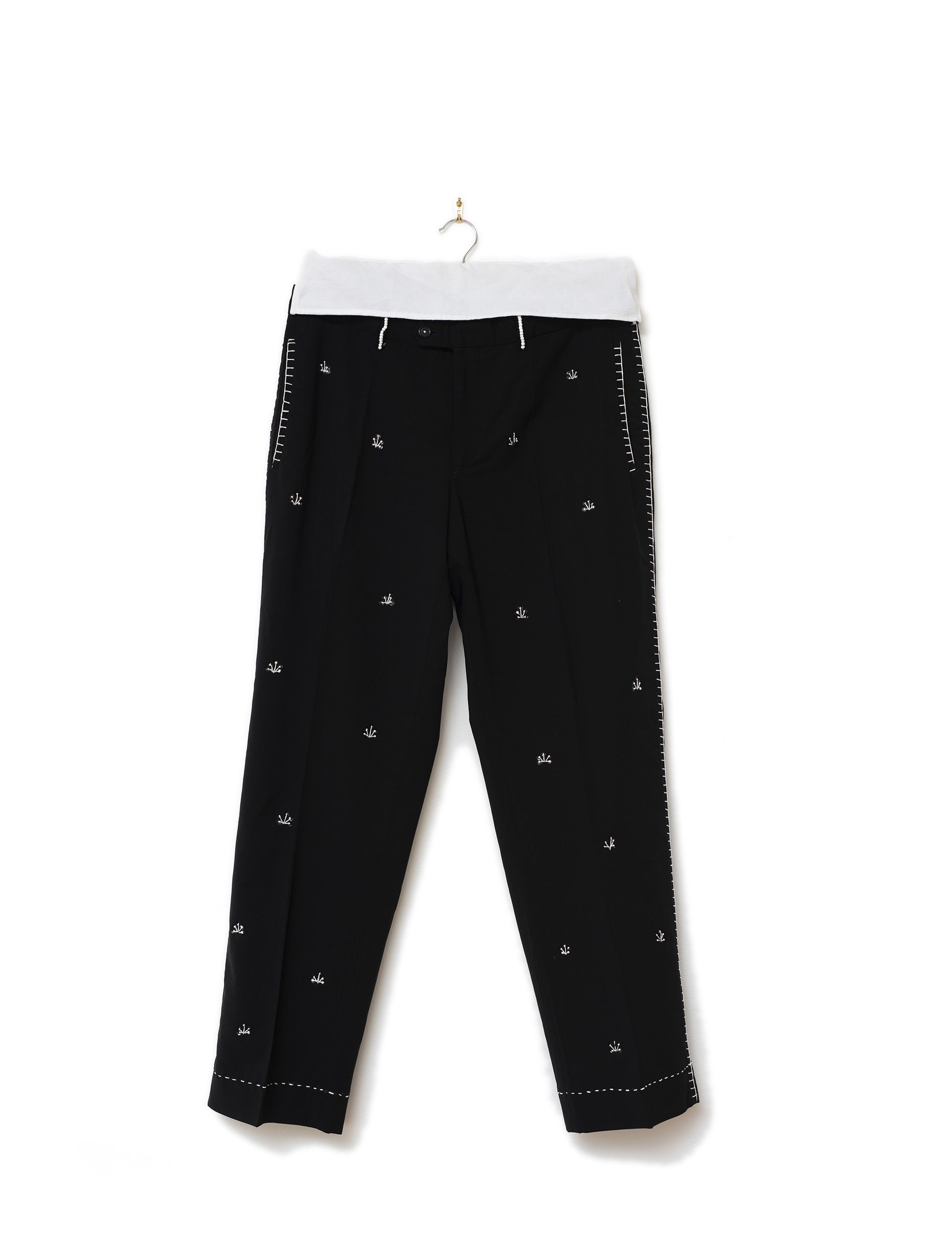 STUDIO PURAS BLACK EMBROIDERED PANTS