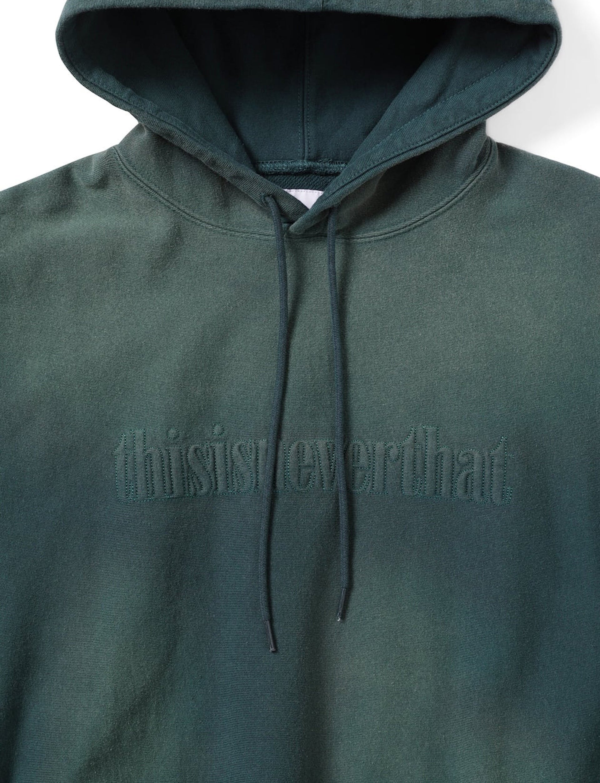 THISISNEVERTHAT Faded Embroidery Hoodie INDIGO