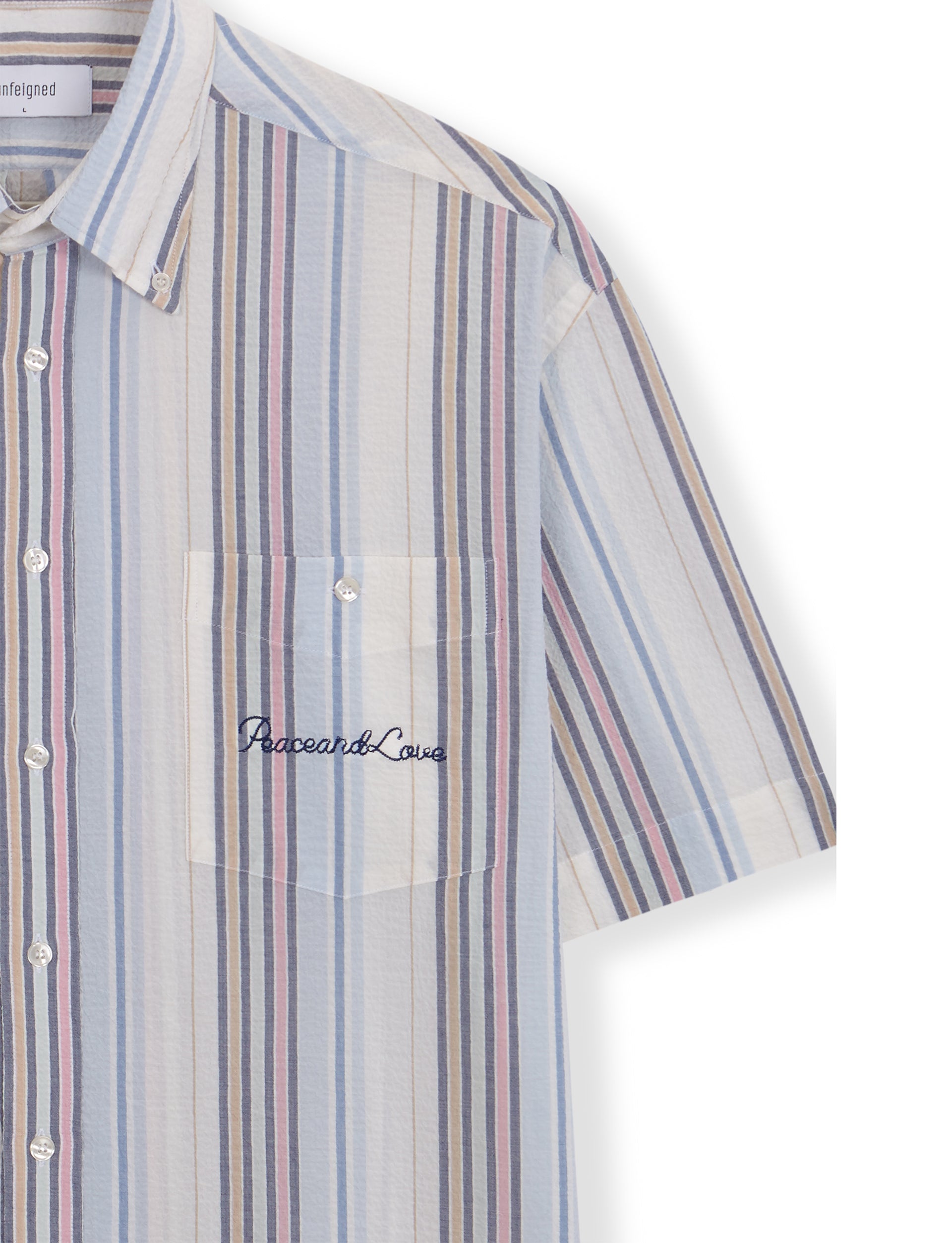 UNFEIGNED X MINISHOPMADRID SEERSUCKER SHIRT BLUES