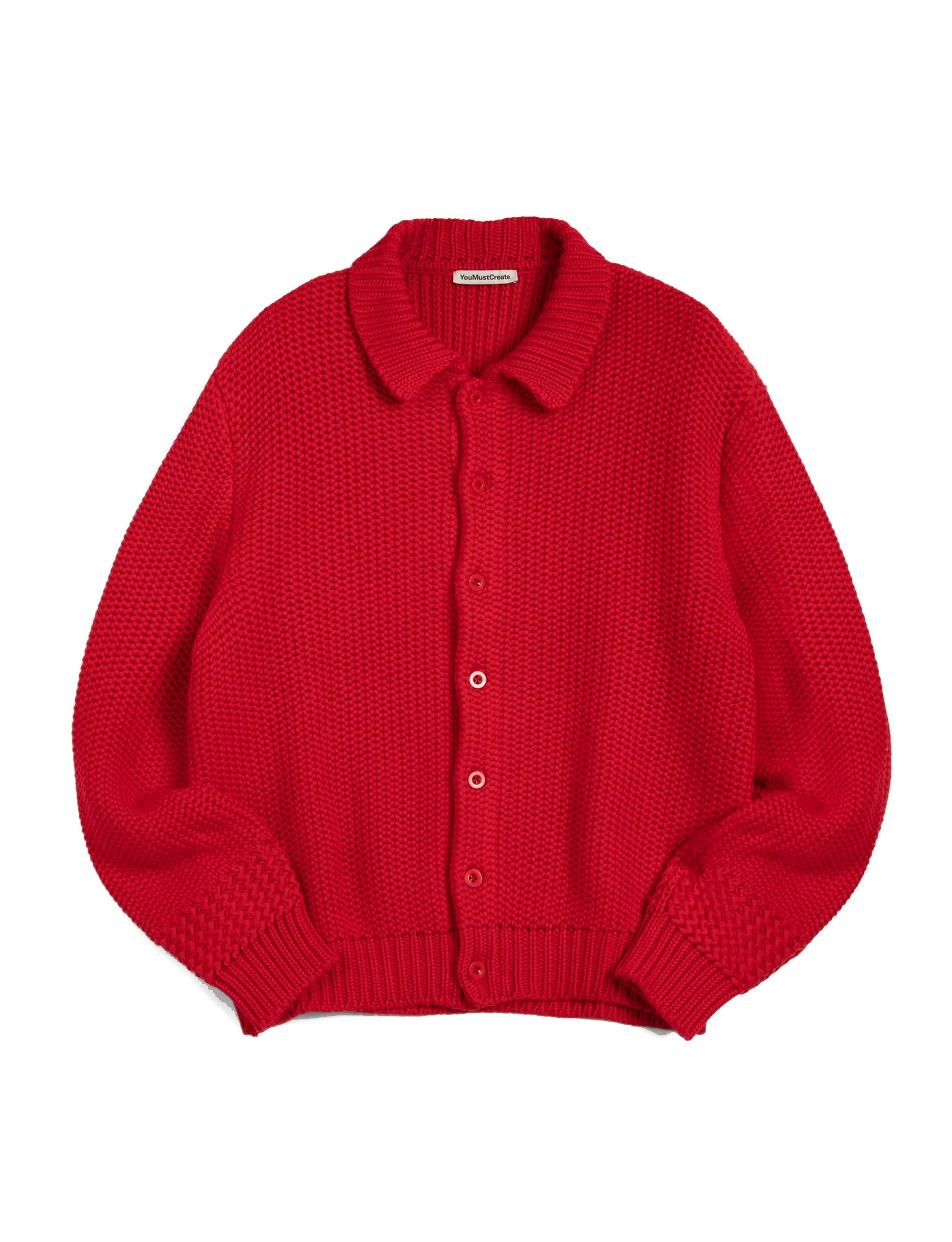 YMC Rat Pack Cardigan Red