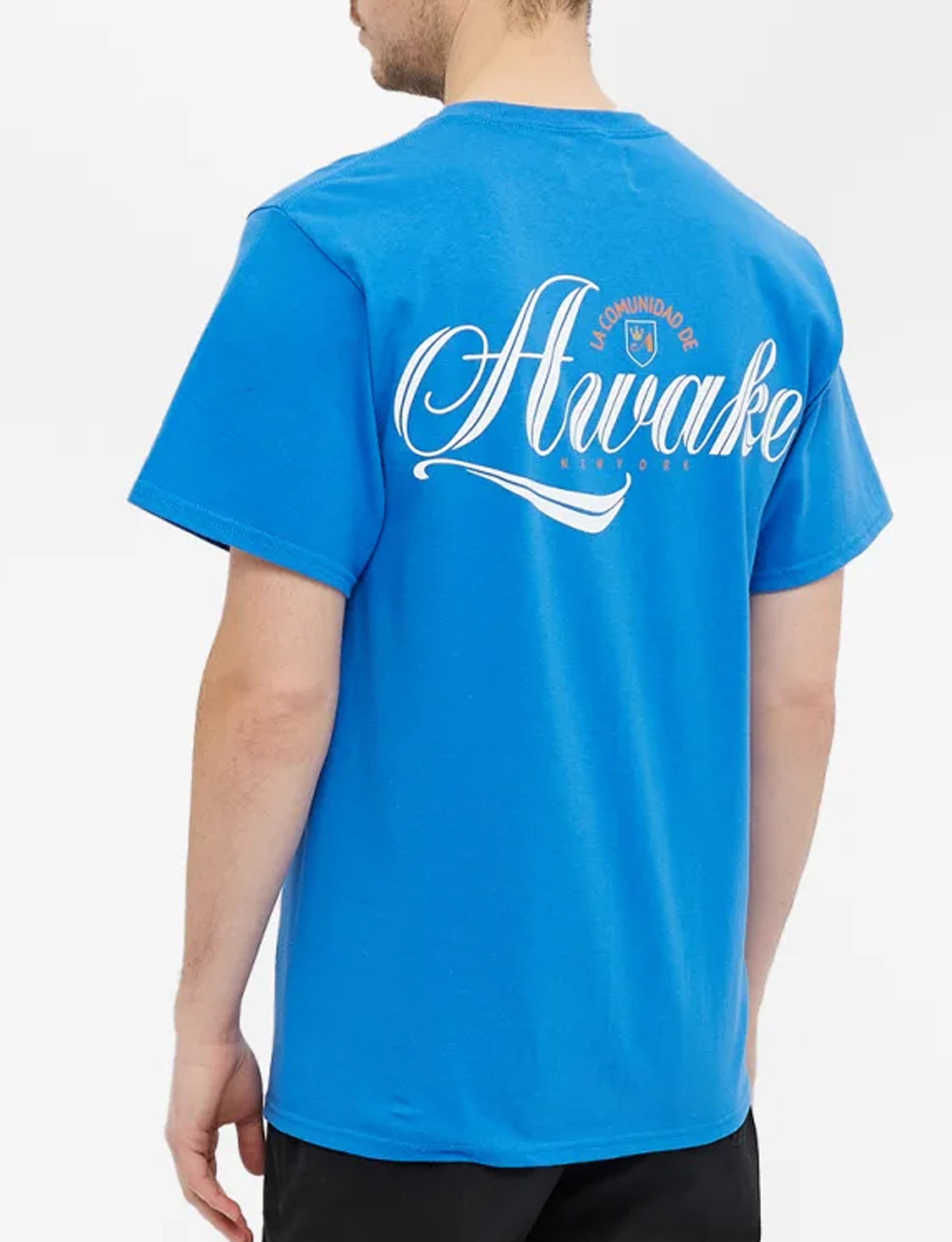 AWAKE NY COMUNIDAD LOGO T-SHIRT BLUE