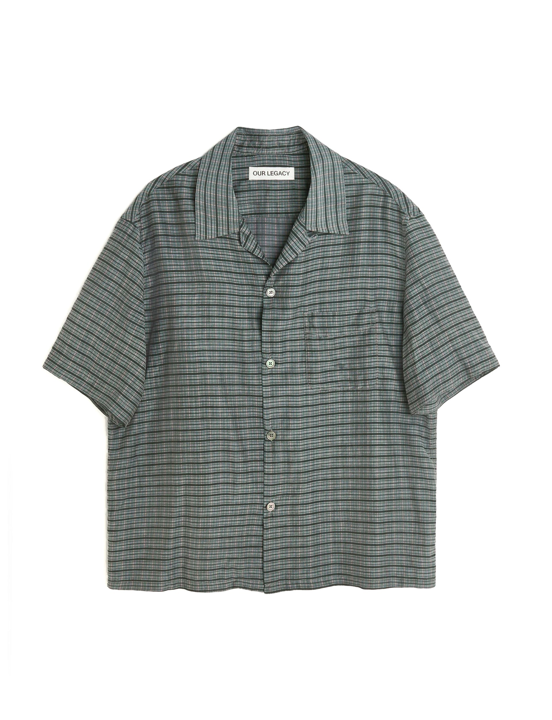 OUR LEGACY HEUSEN SHIRT SHORTSLEEVE Picnic Check Cotton Sik