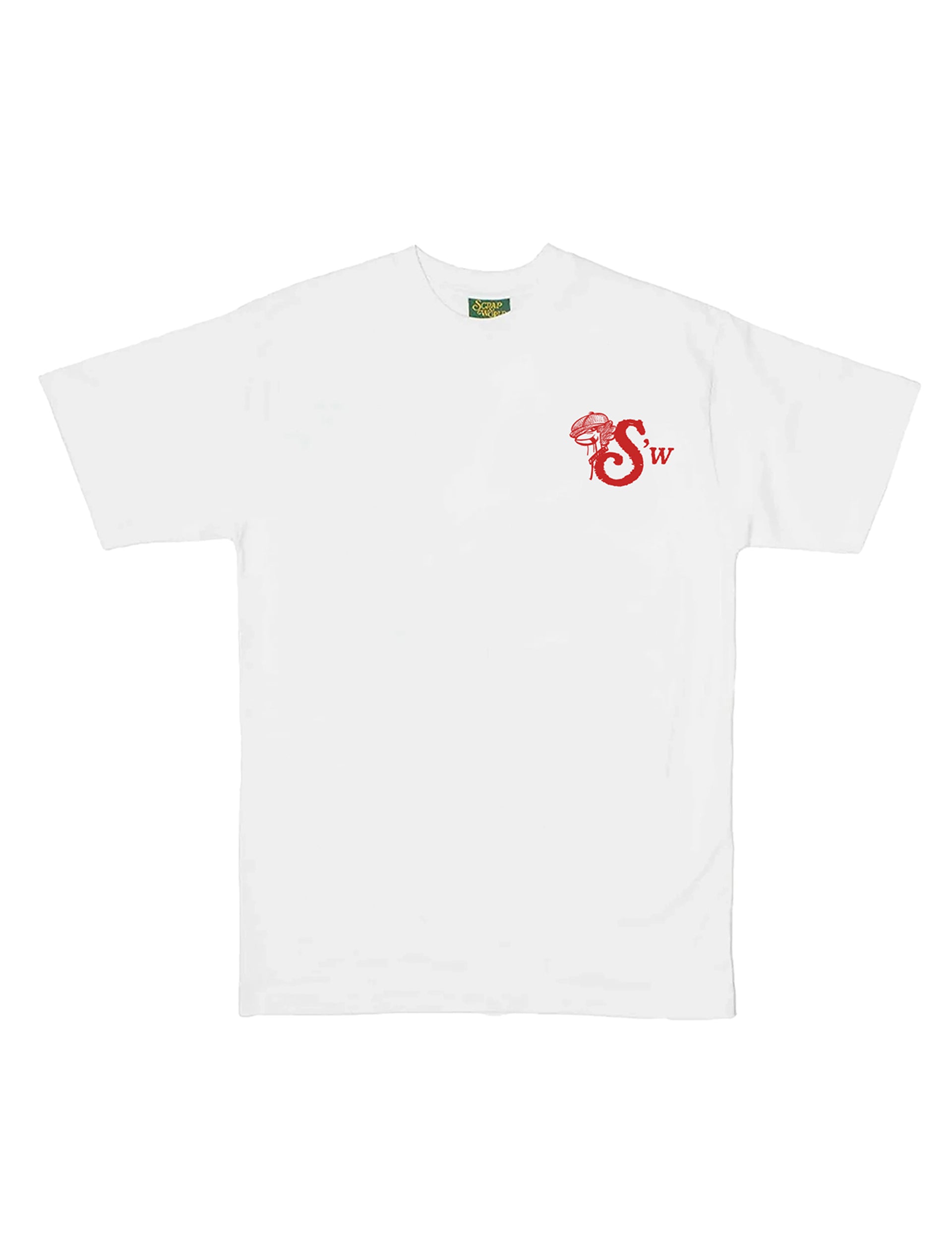 SCRAP WORLD SATISFACTION GUARANTEE TEE WHITE