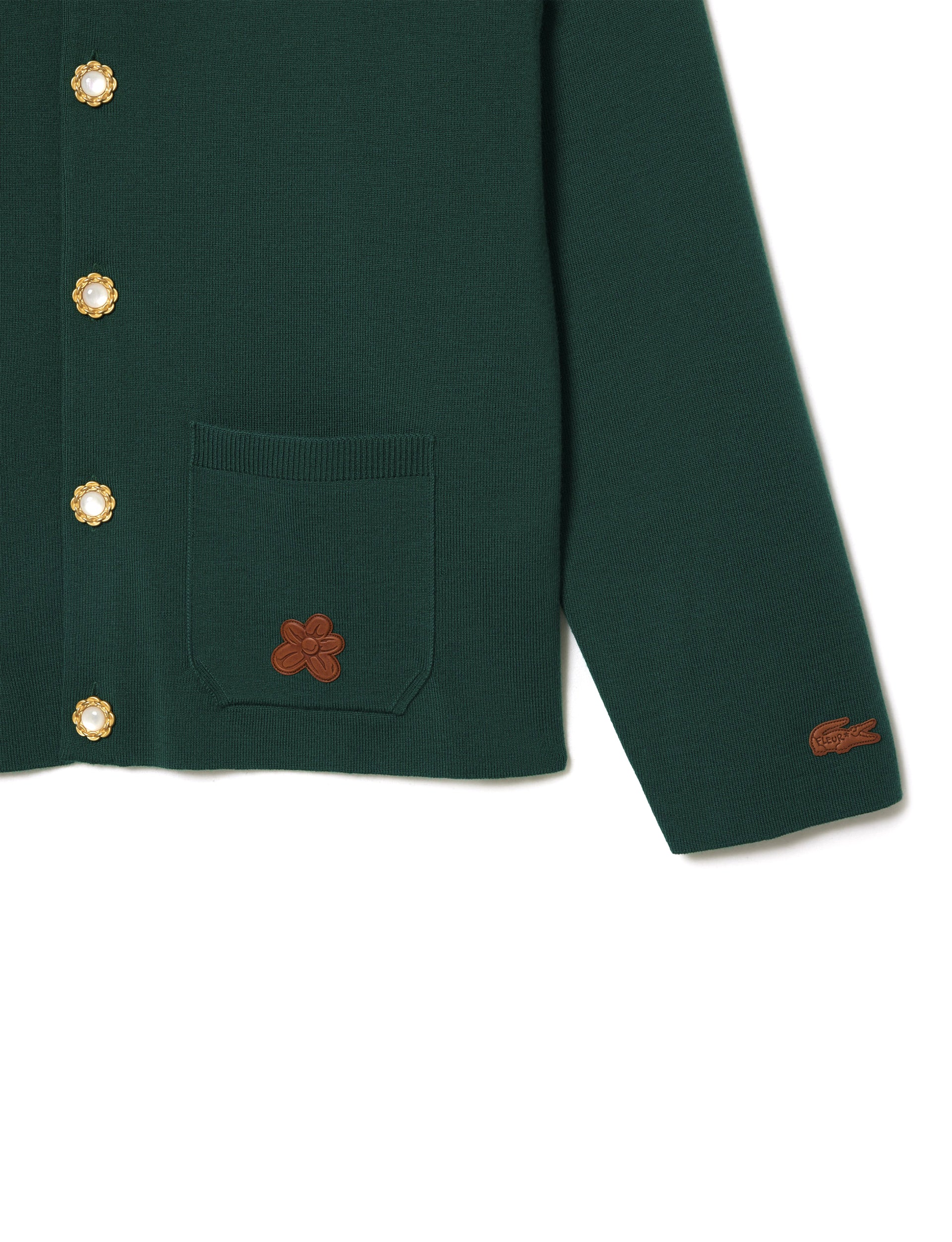 Lacoste x le FLEUR* Dropped Shoulder Cardigan