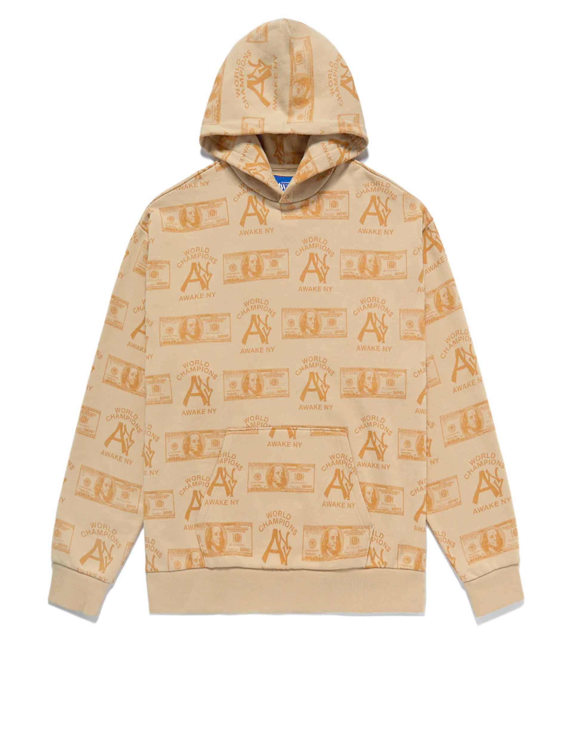 AWAKE NY CHAMPION$ HOODIE BEIGE