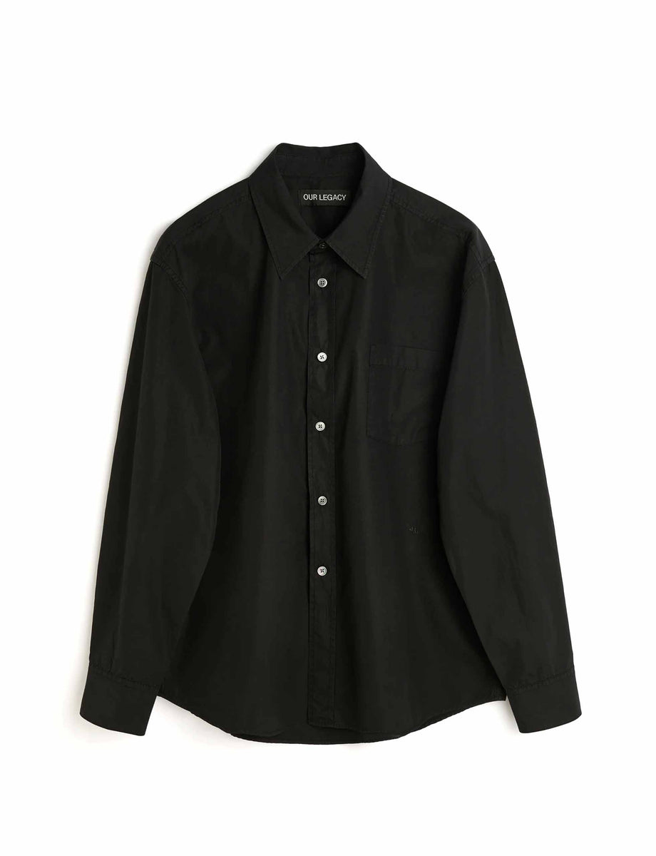 OUR LEGACY BEYOND BD SHIRT Black All Day Poplin - minishopmadrid OUR LEGACY BEYOND BD SHIRT Black All Day Poplin - minishopmadrid