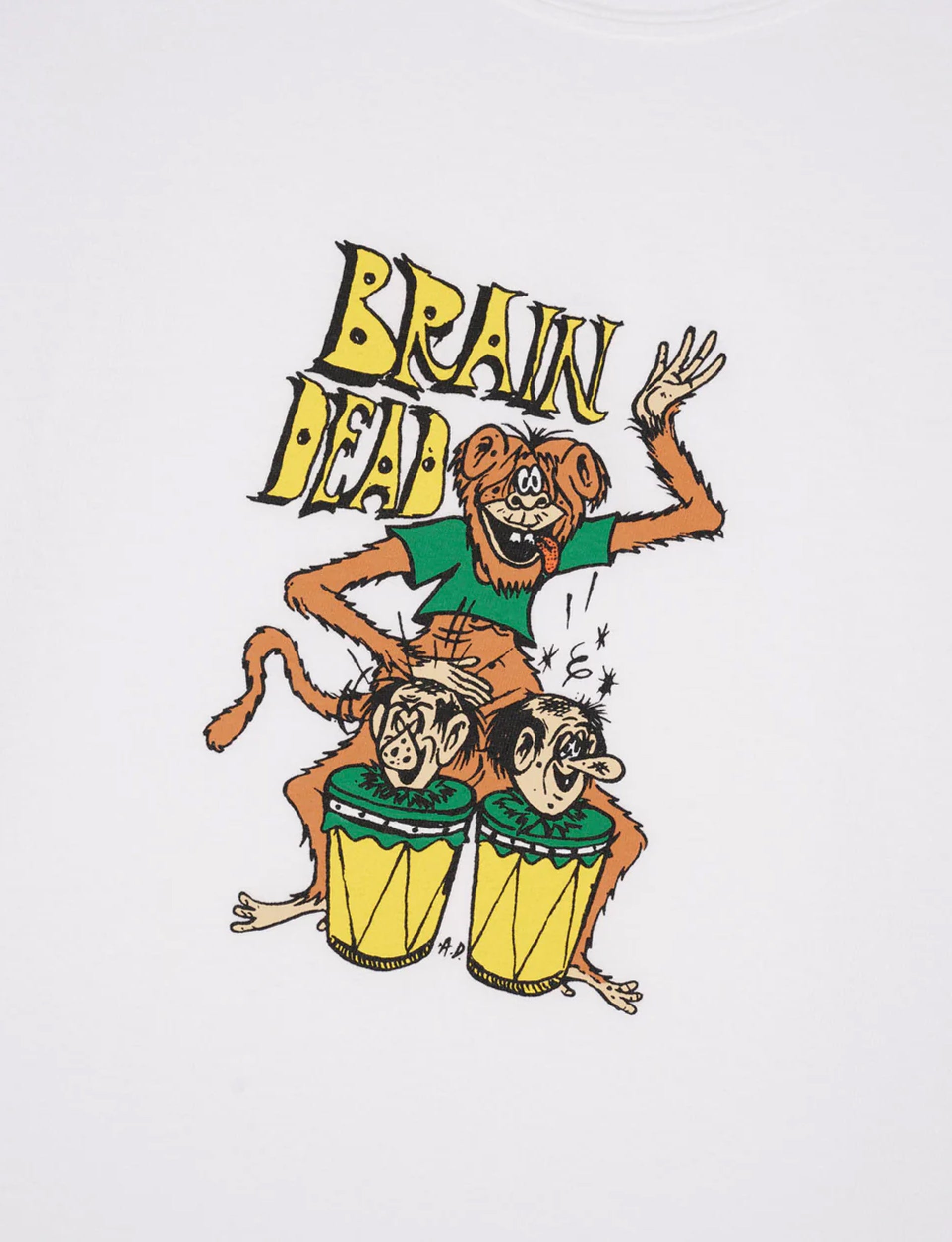 BRAIN DEAD BONGO BRAIN T-SHIRT - WHITE