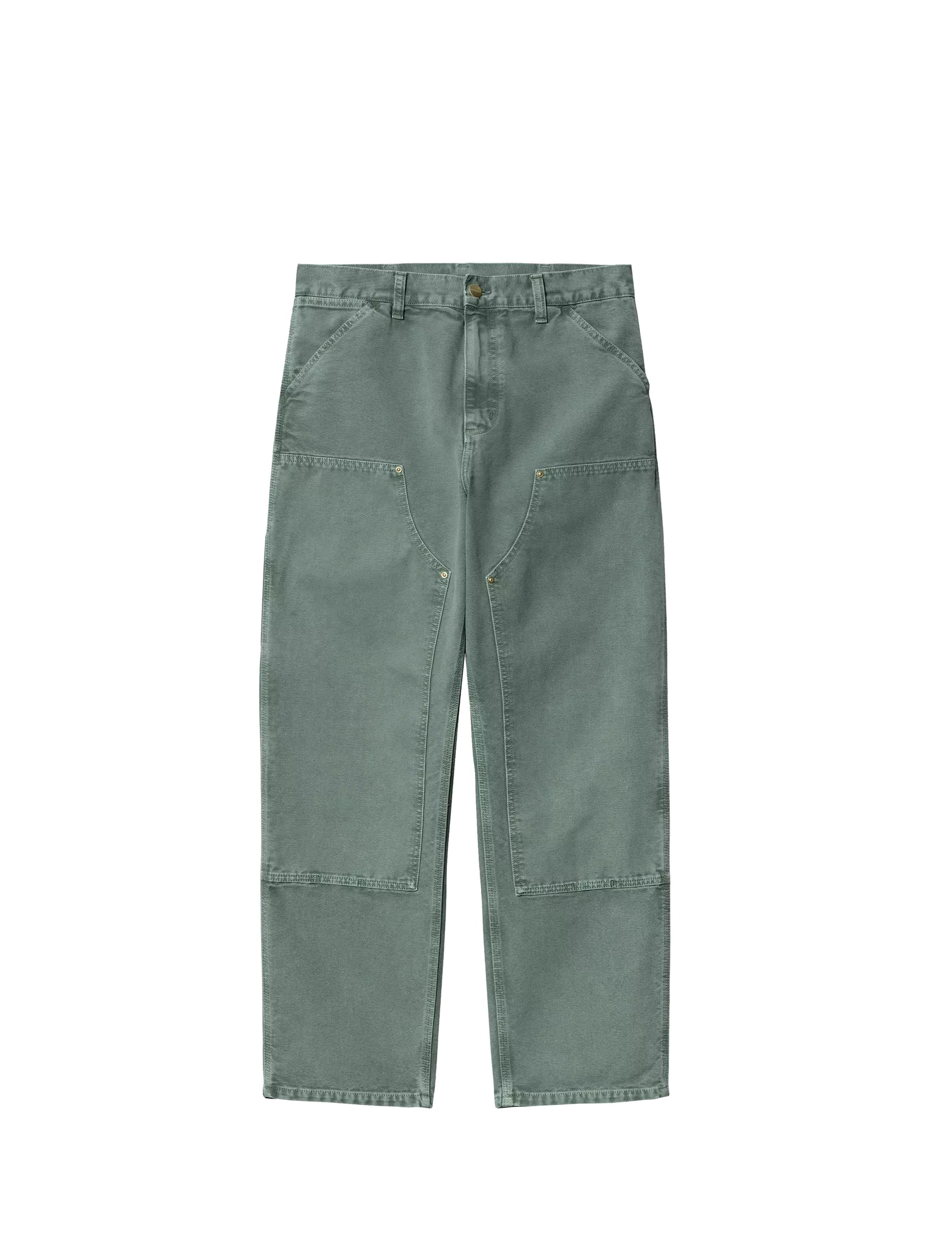 CARHARTT WIP Double Knee Pant Cotton Dearborn Canvas Silver Pine