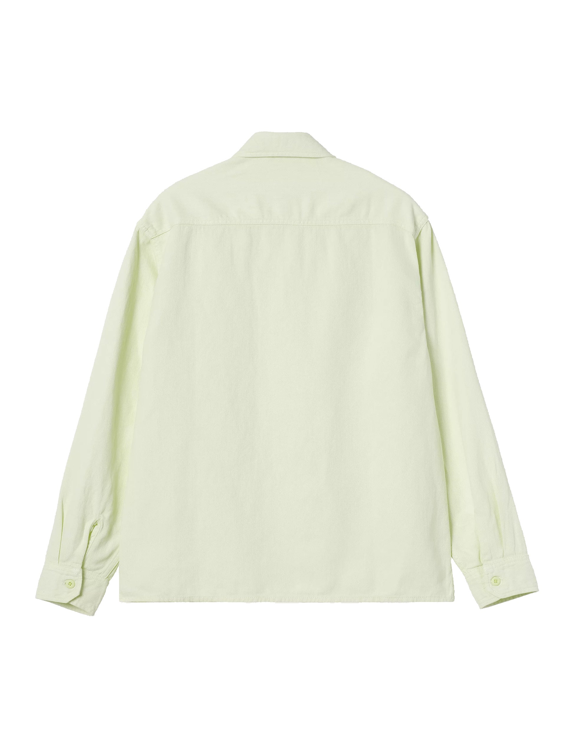 CARHARTT WIP Rainer Shirt Jac 'Shawnee' Herringbone Air Green, garment dyed
