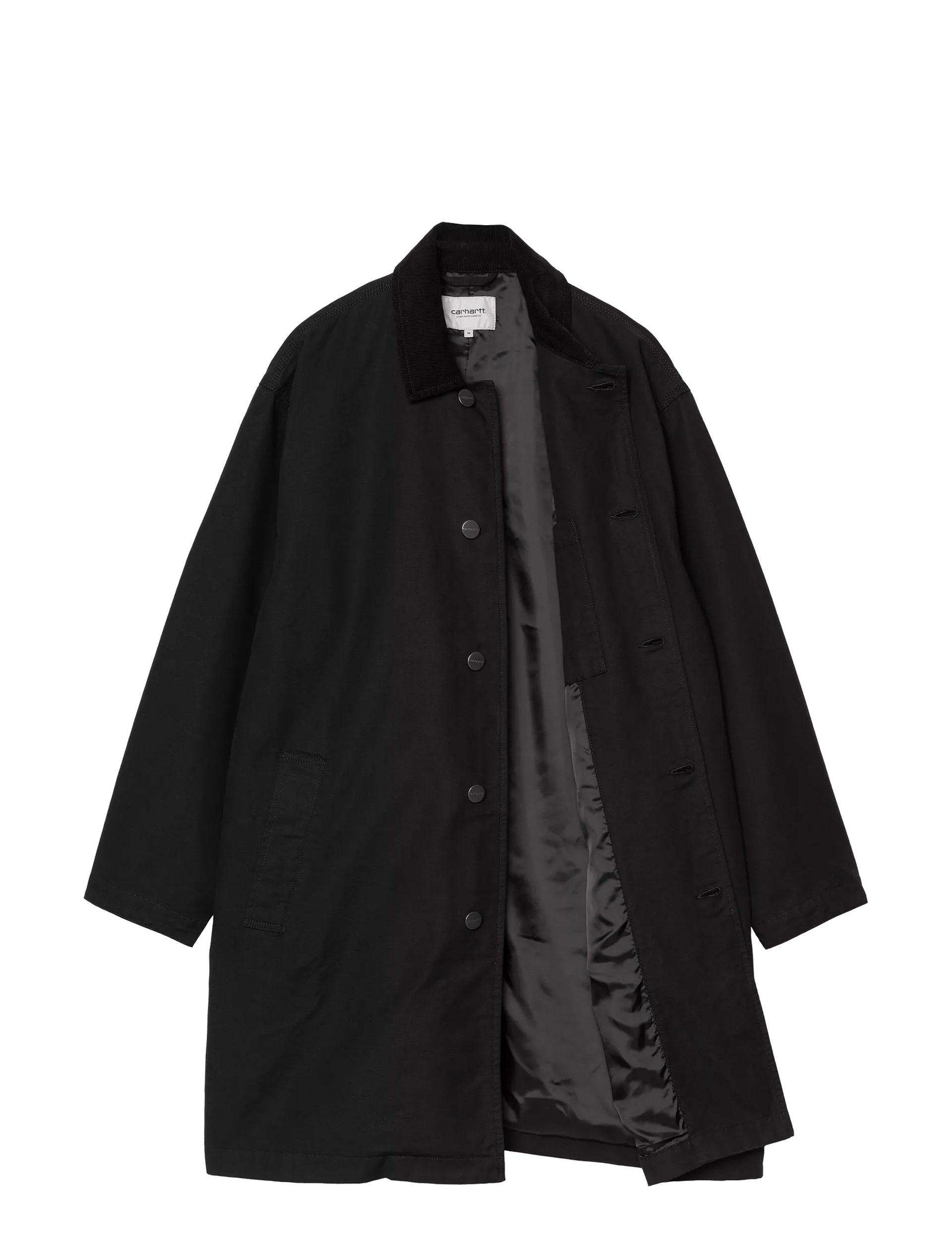 CARHARTT WIP Webster Coat Black / Black, Rinsed