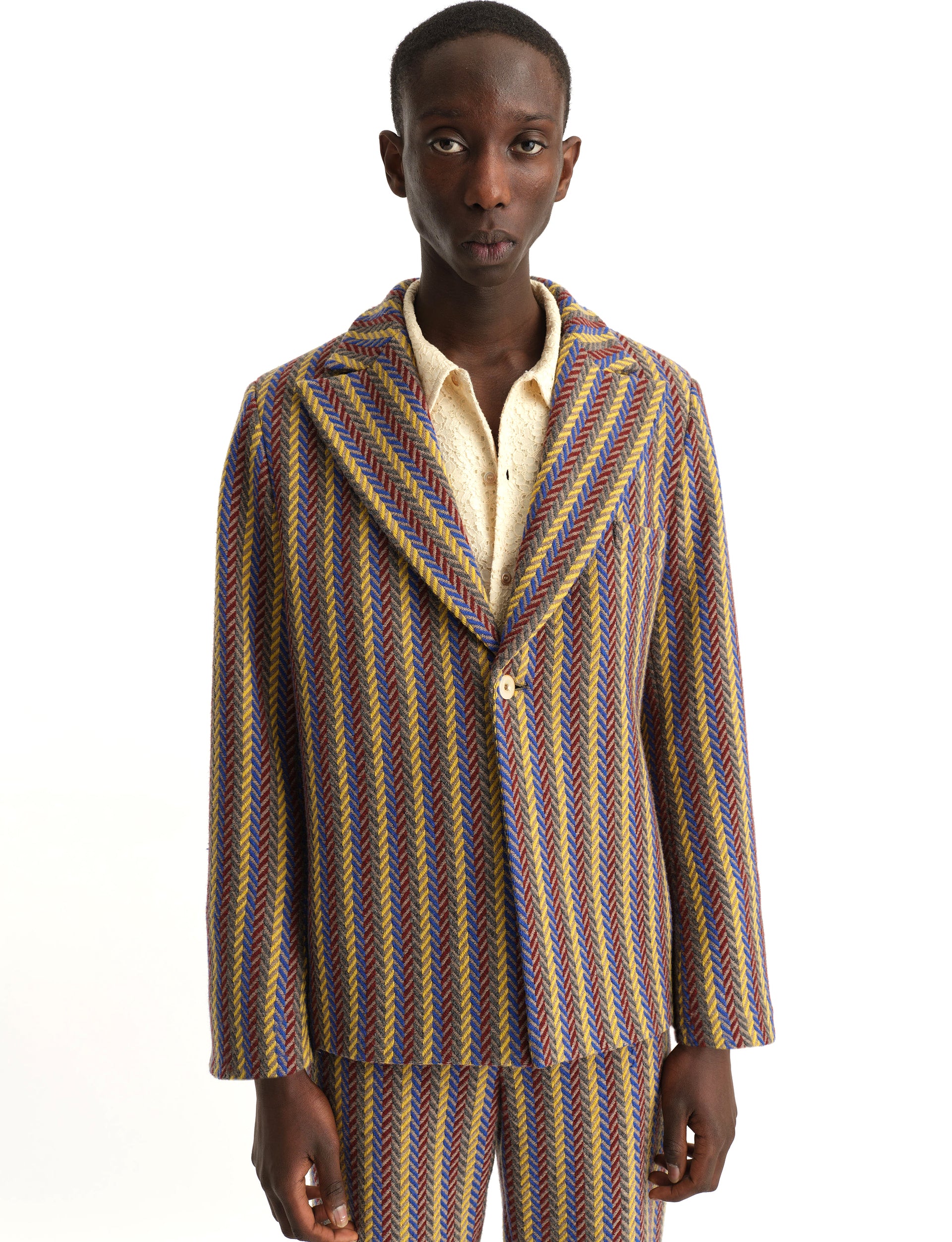 SÉFR CECIL BLAZER CORN STRIPES WOOL