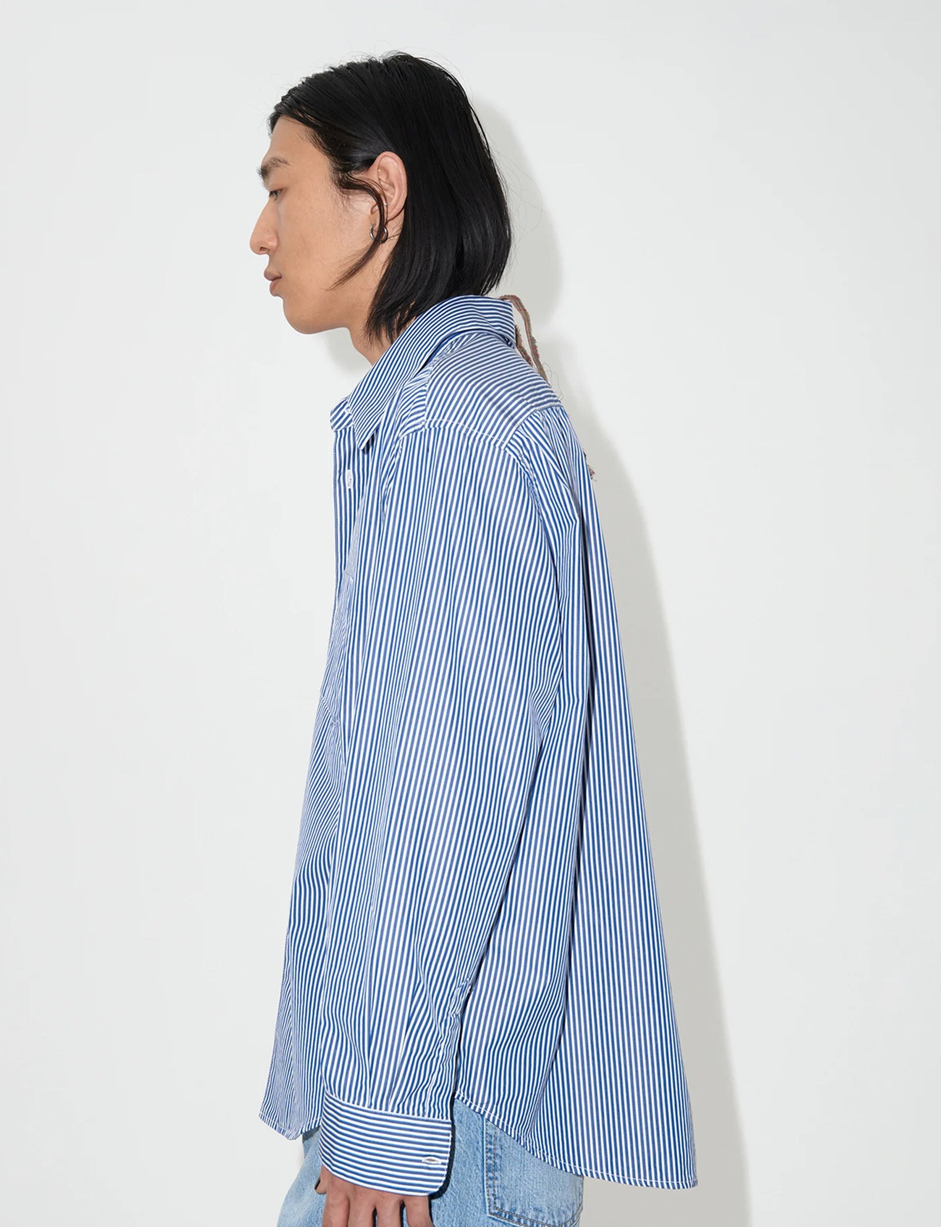 OUR LEGACY COCO 70S SHIRT Bue Mid Mgmt Stripe